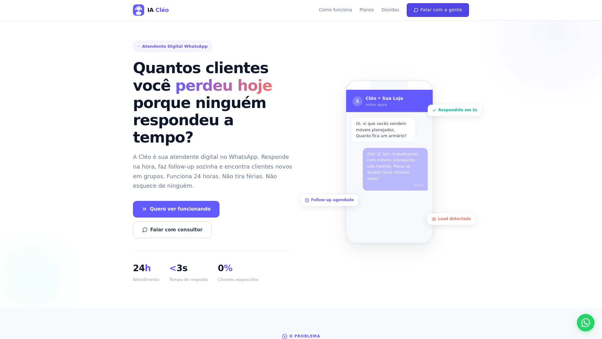 website screenshot of https://iacleo-site.pages.dev/