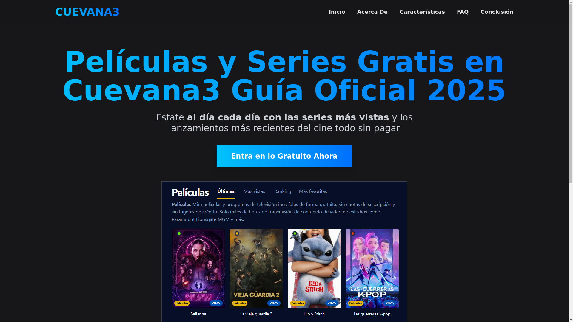 website screenshot of https://cuevana3-3ga4.pages.dev/