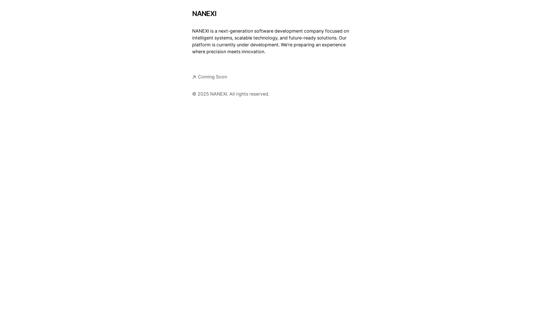 website screenshot of https://nanexi.com/