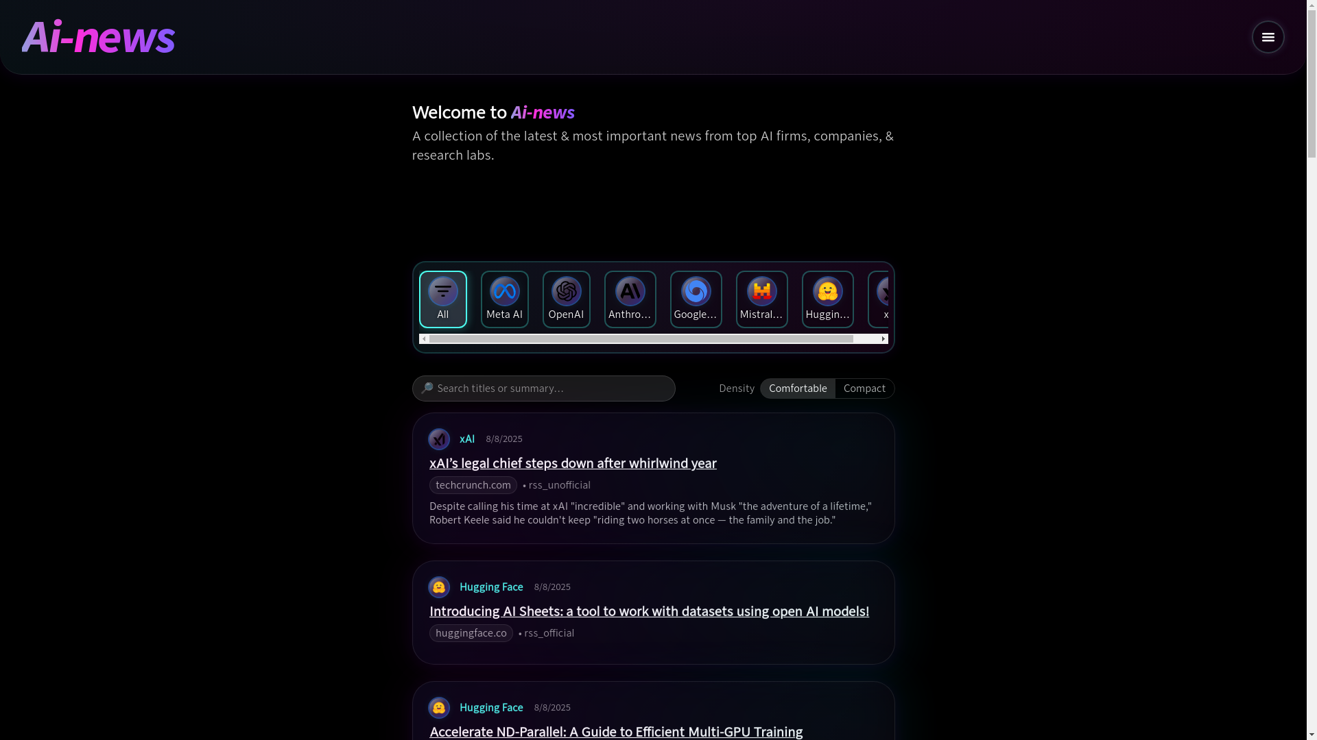website screenshot of https://ai-news-df6.pages.dev/