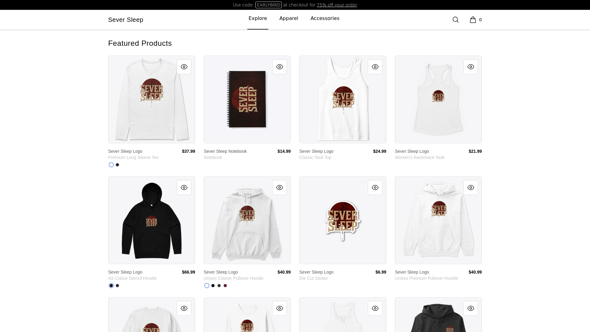 website screenshot of https://seversleep.com/
