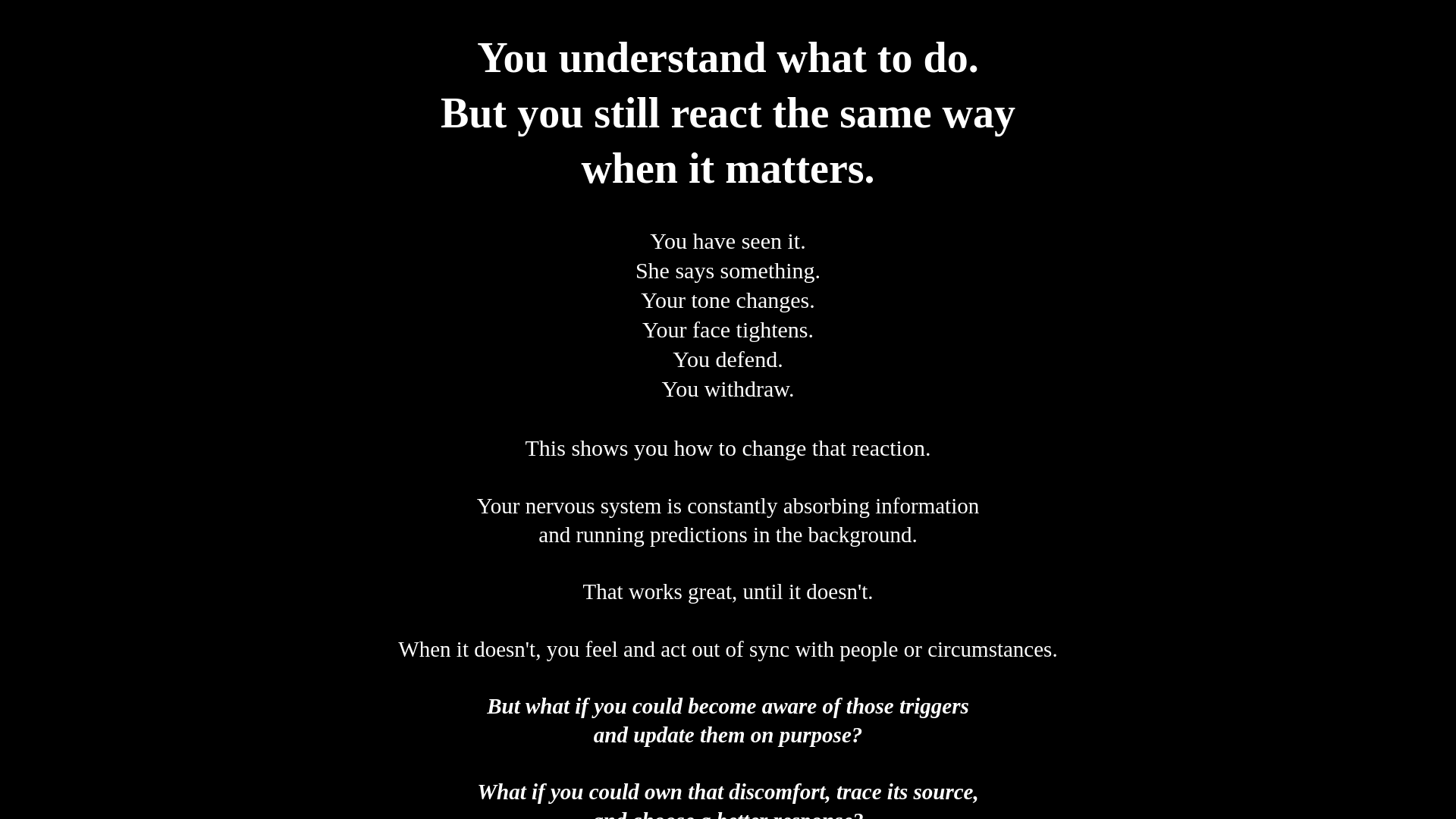 website screenshot of https://triggerreset.help