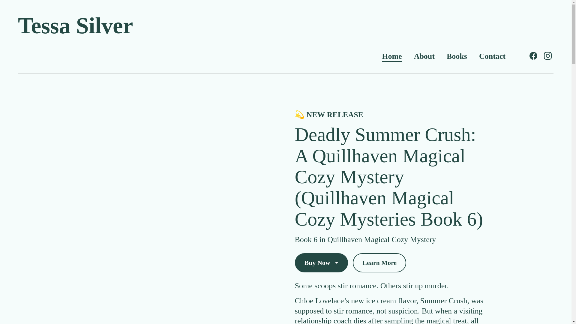 website screenshot of https://tessasilverbooks.com/