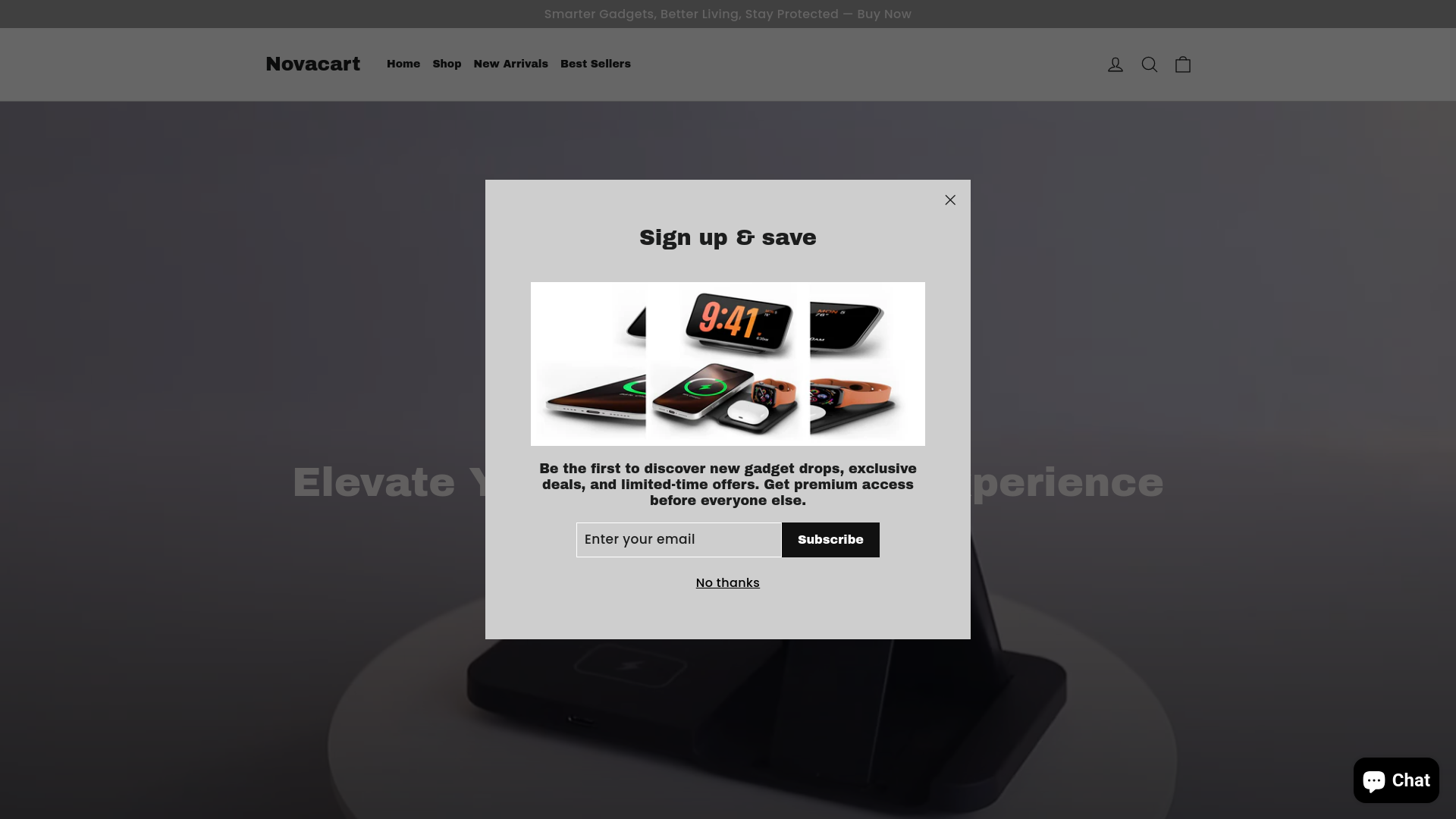 website screenshot of https://novacartplus.com/