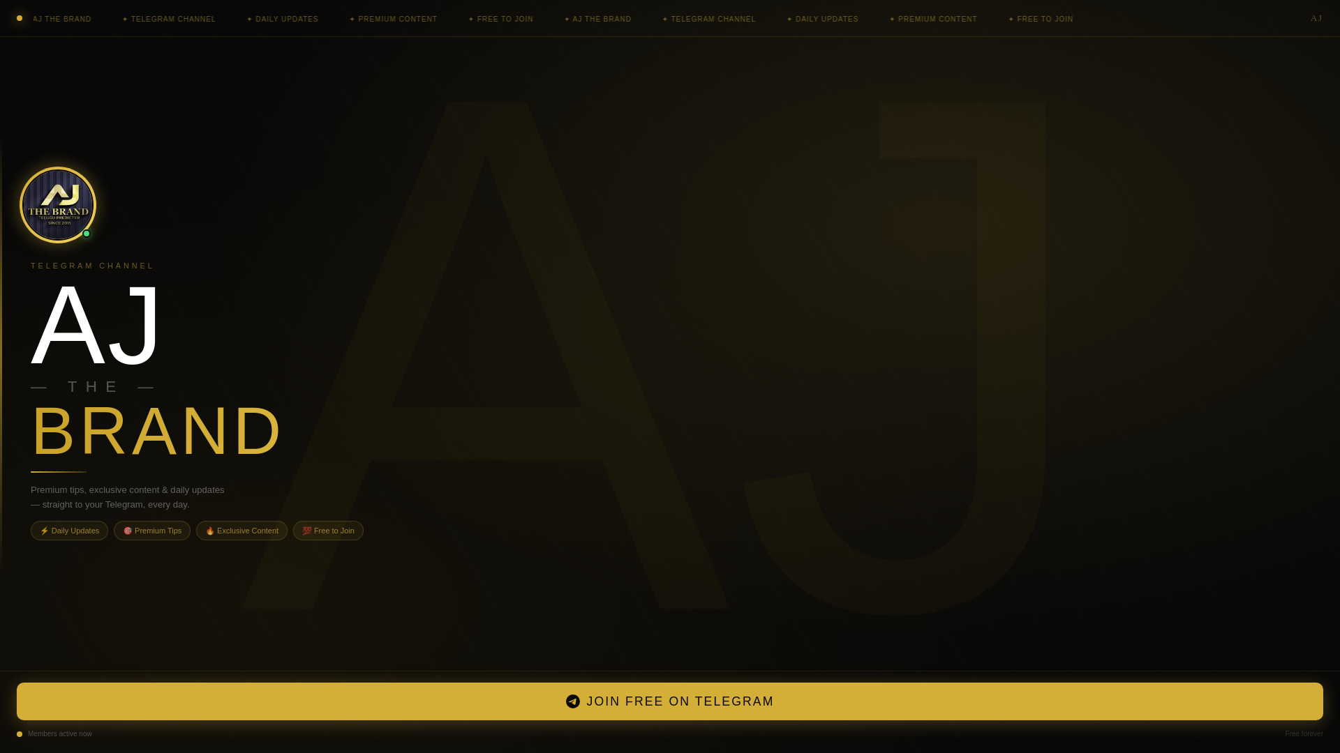 website screenshot of https://aj-the-brand-site.pages.dev/