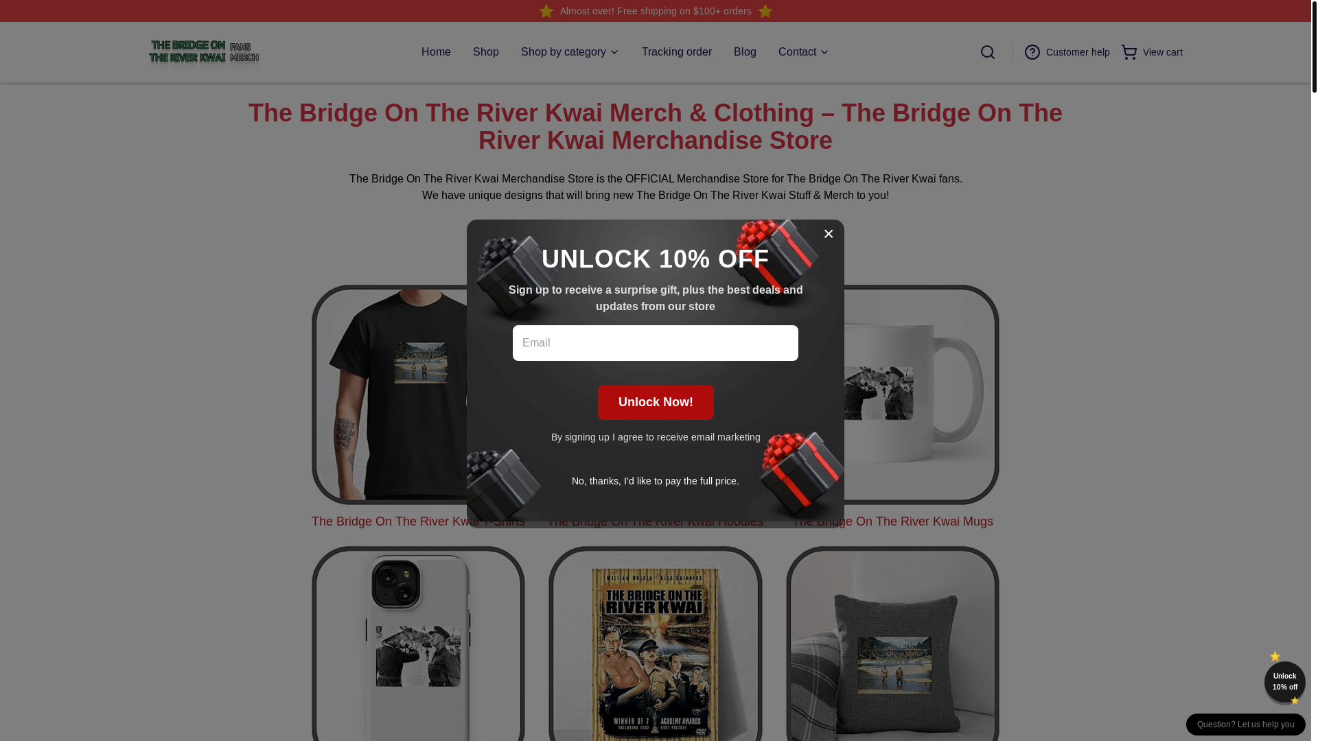website screenshot of https://thebridgeontheriverkwai.shop/