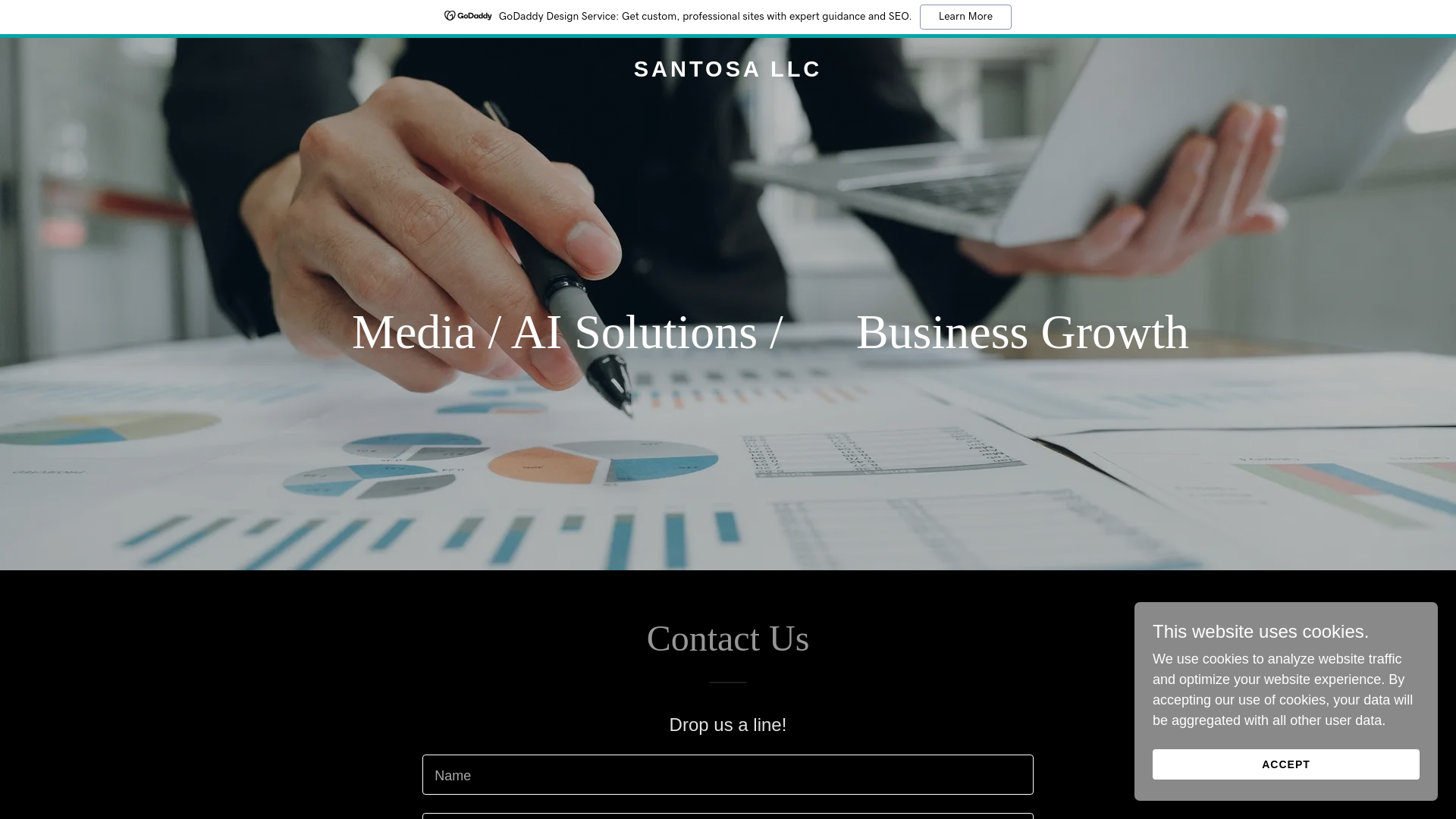 website screenshot of https://santosapr.com