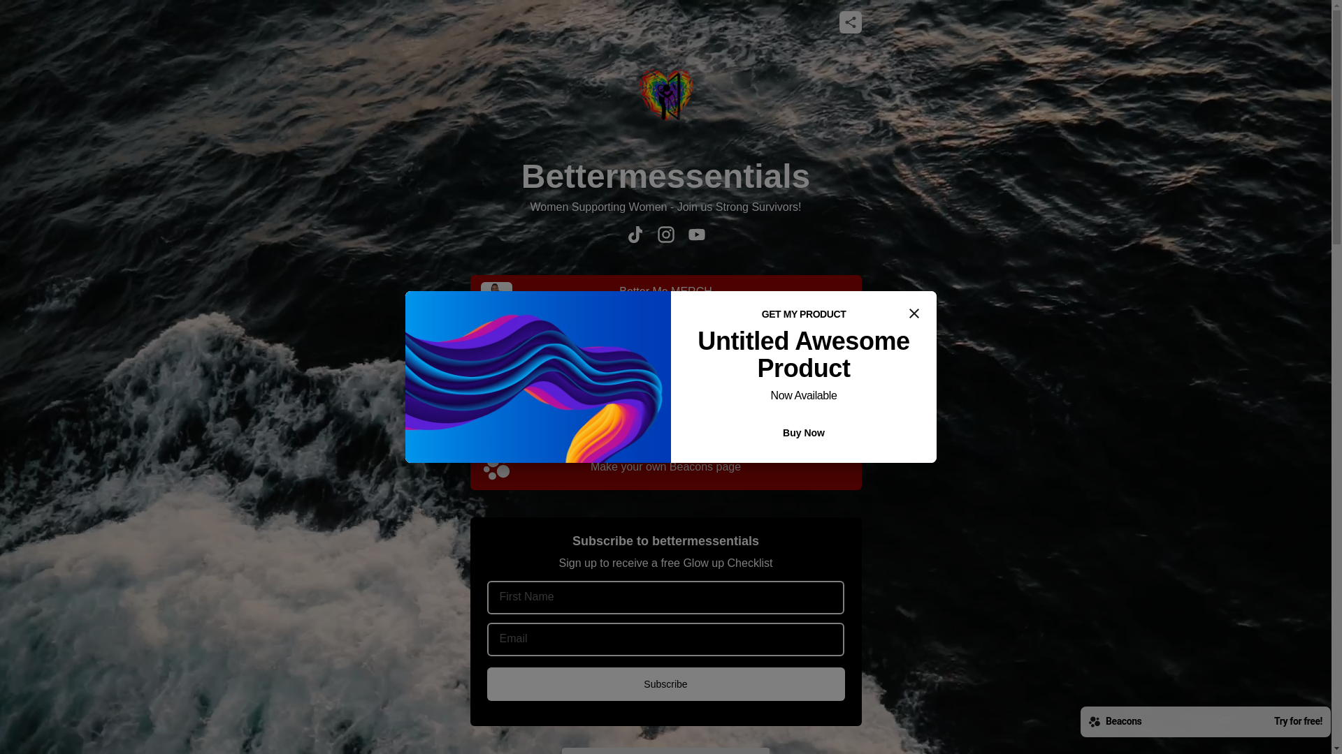 website screenshot of https://bettermessentials.com/