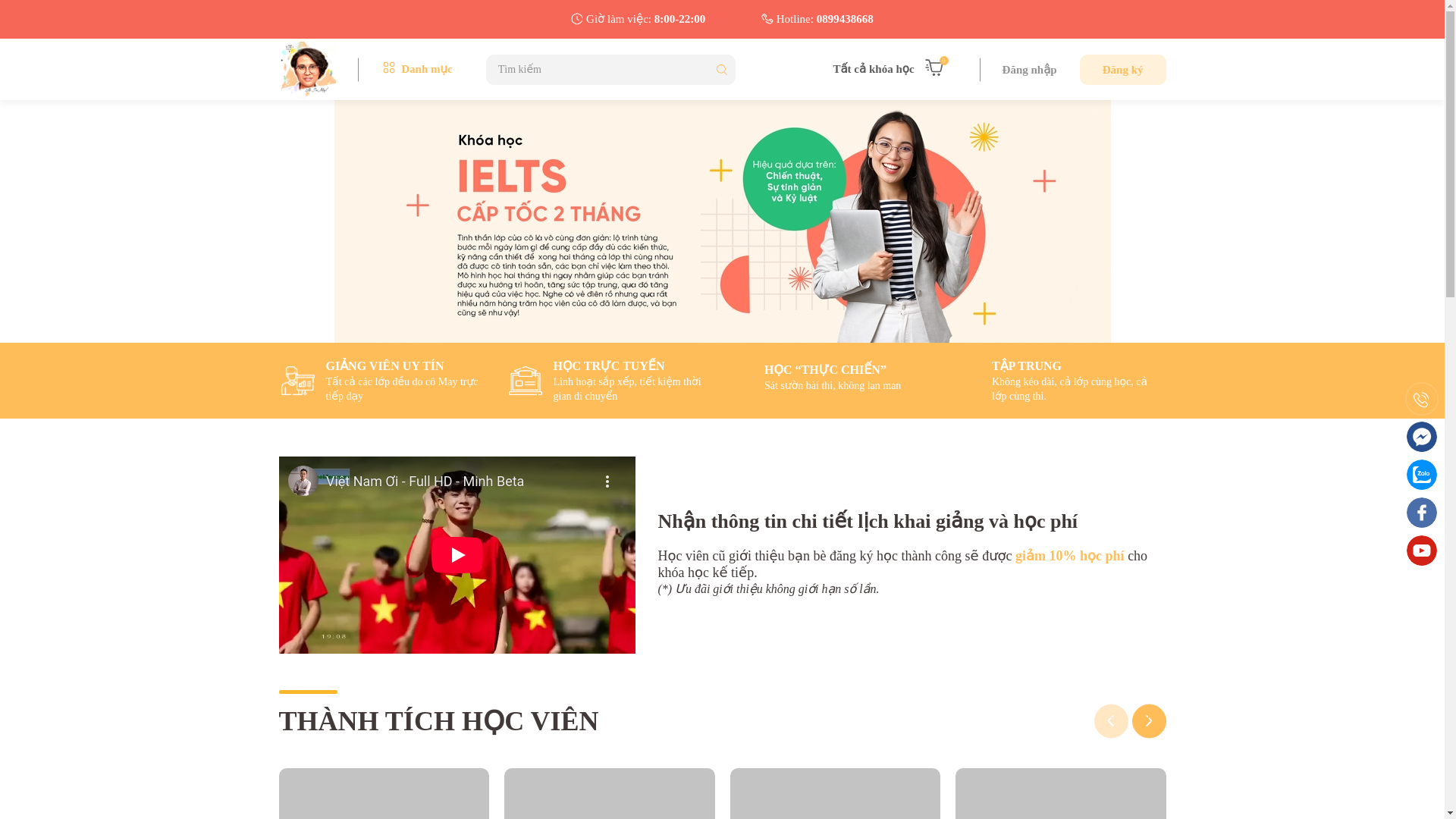 website screenshot of https://learnwithmay.vn/