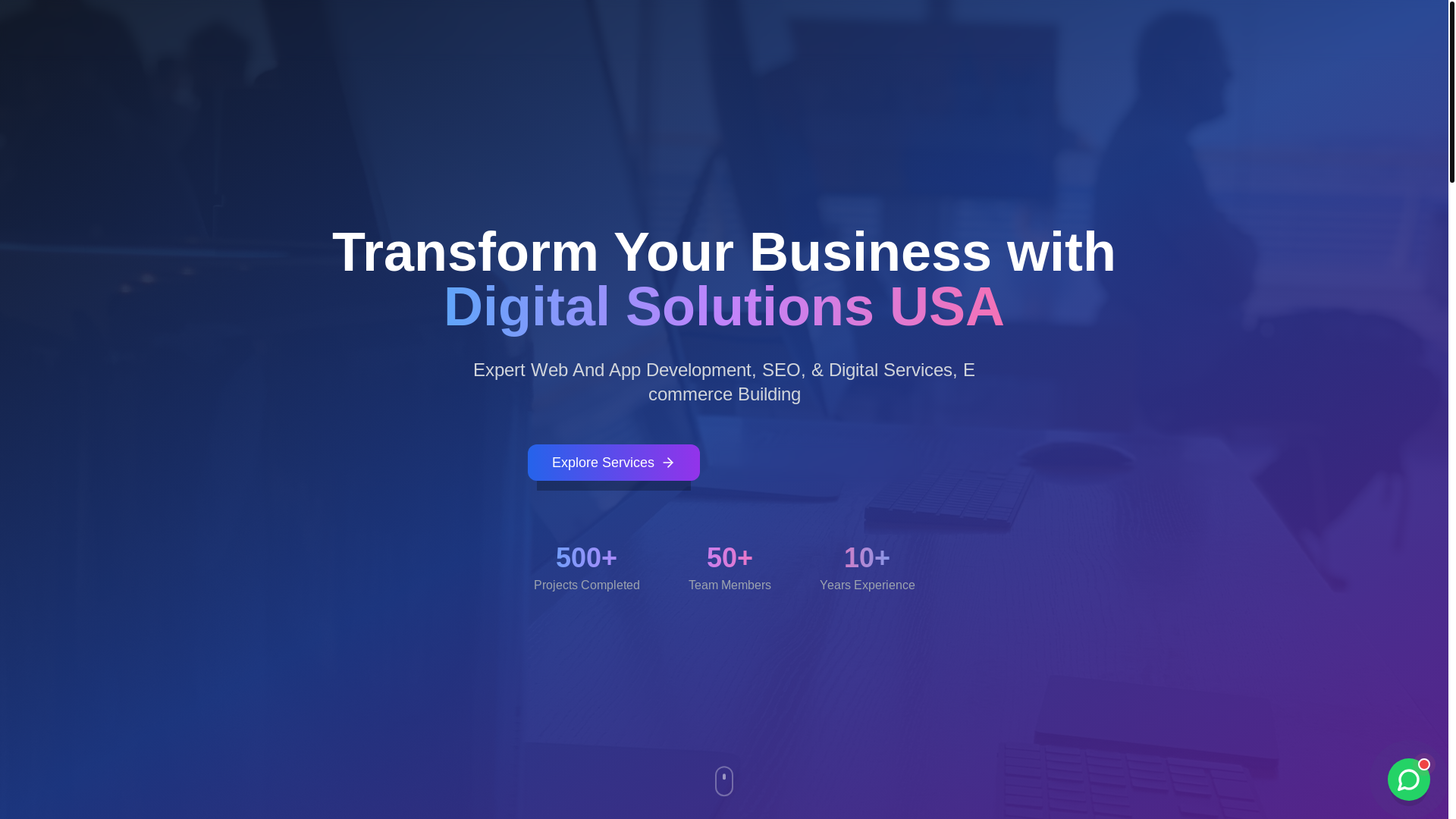 website screenshot of https://digitalsolutionsusa.online/