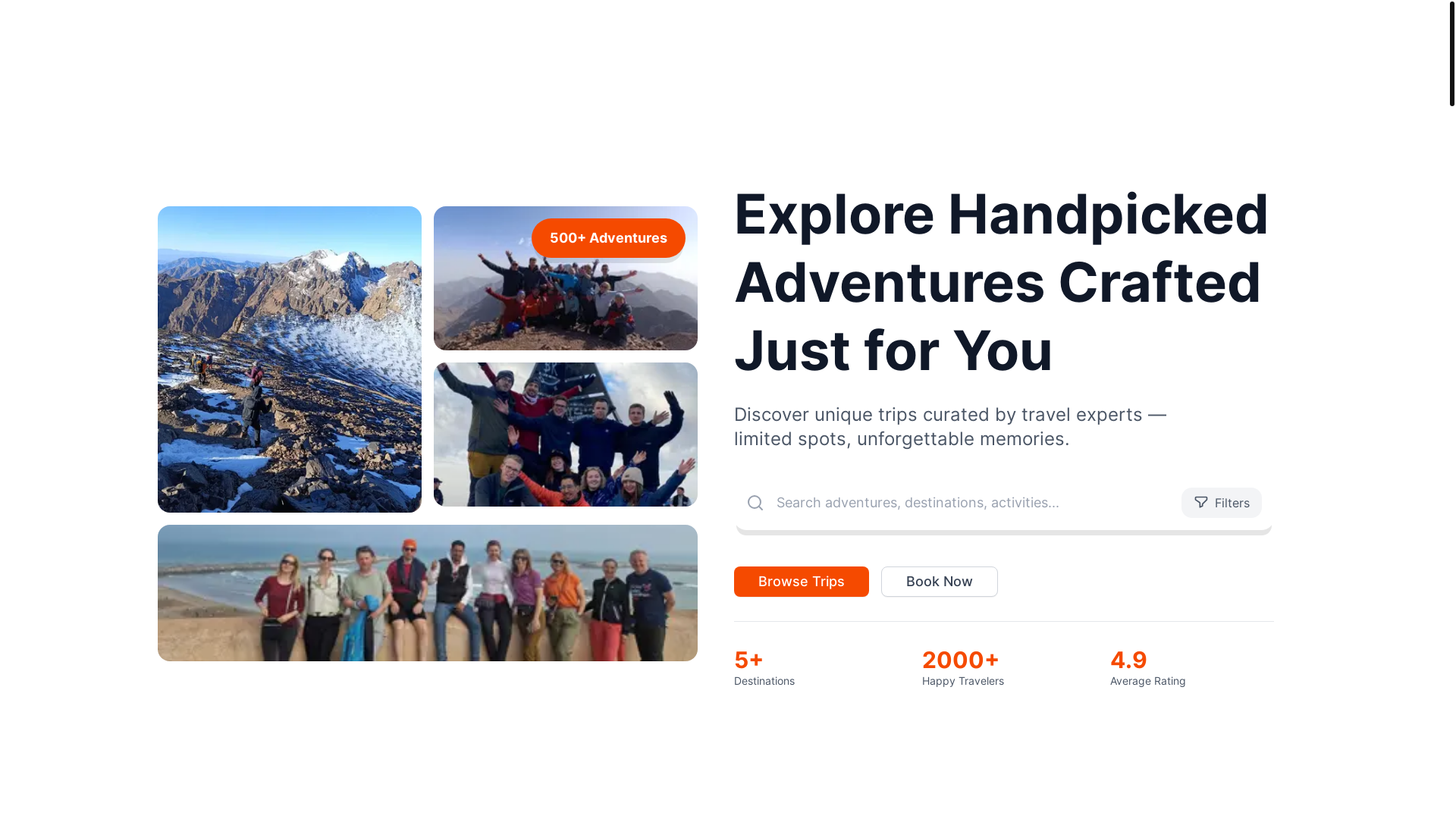 website screenshot of https://greatmorrocotrips.com/