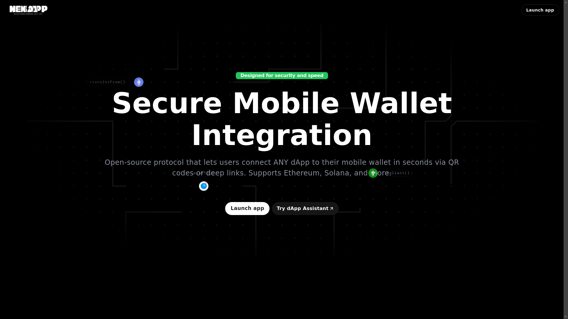 website screenshot of https://dappassistant.pages.dev/