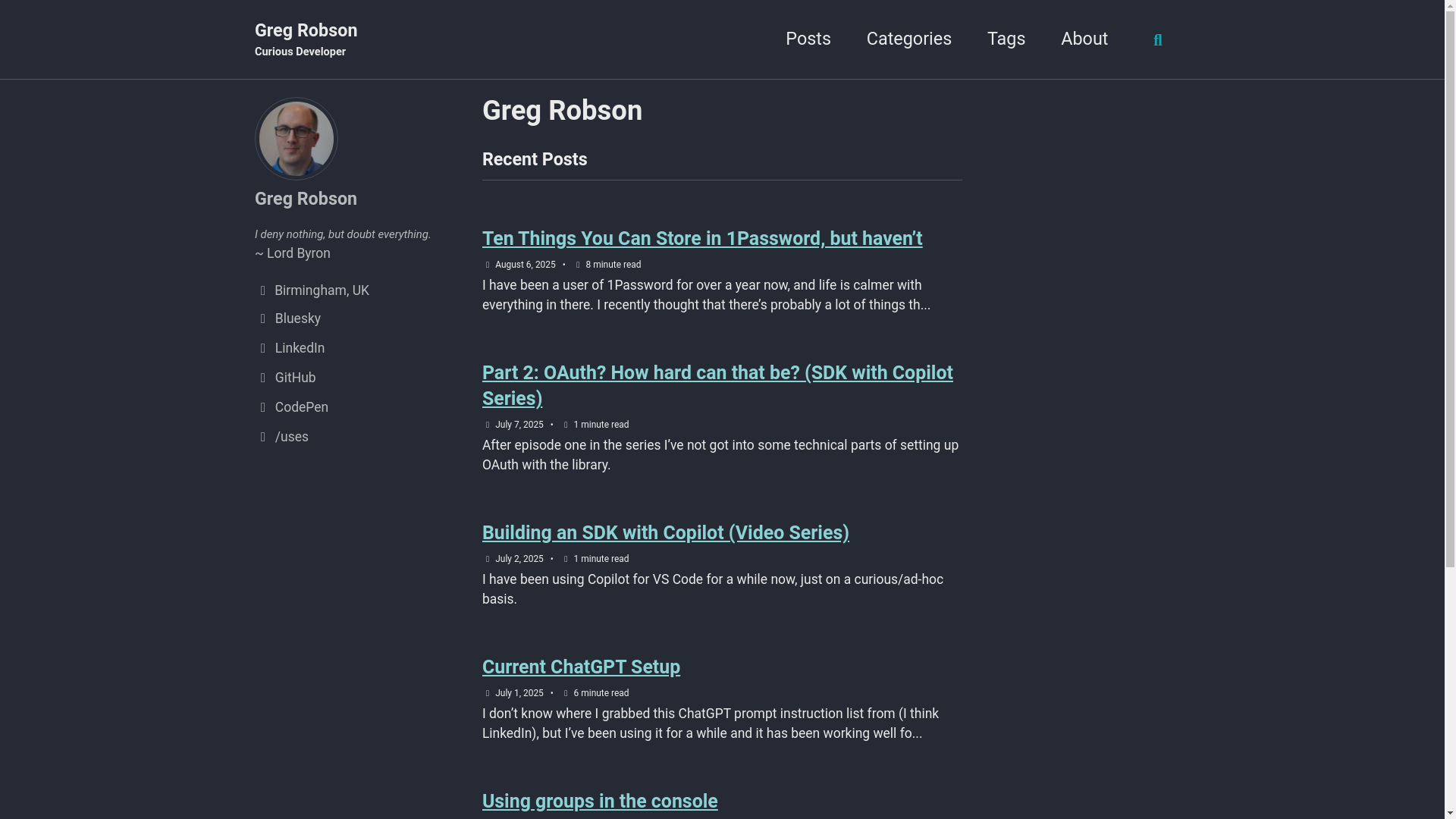 website screenshot of https://gregrobson-test.pages.dev/