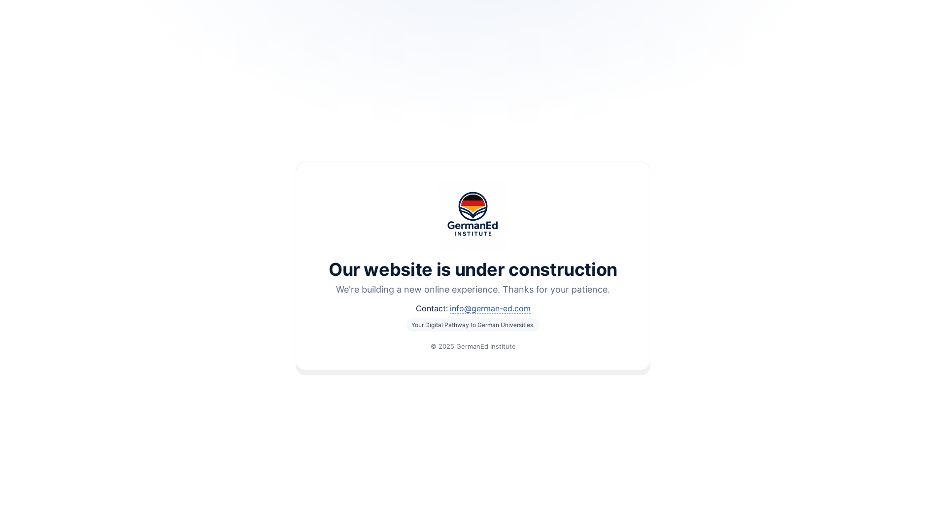website screenshot of https://german-ed.com/