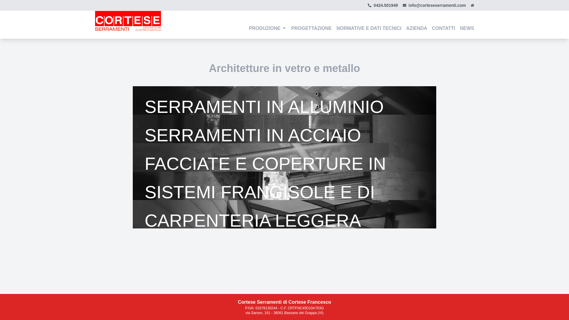 website screenshot of https://corteseserramenti.pages.dev/