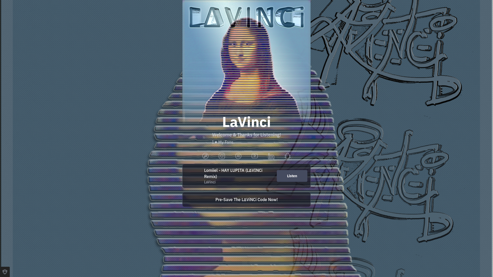 website screenshot of https://davincimusicgroup.com/