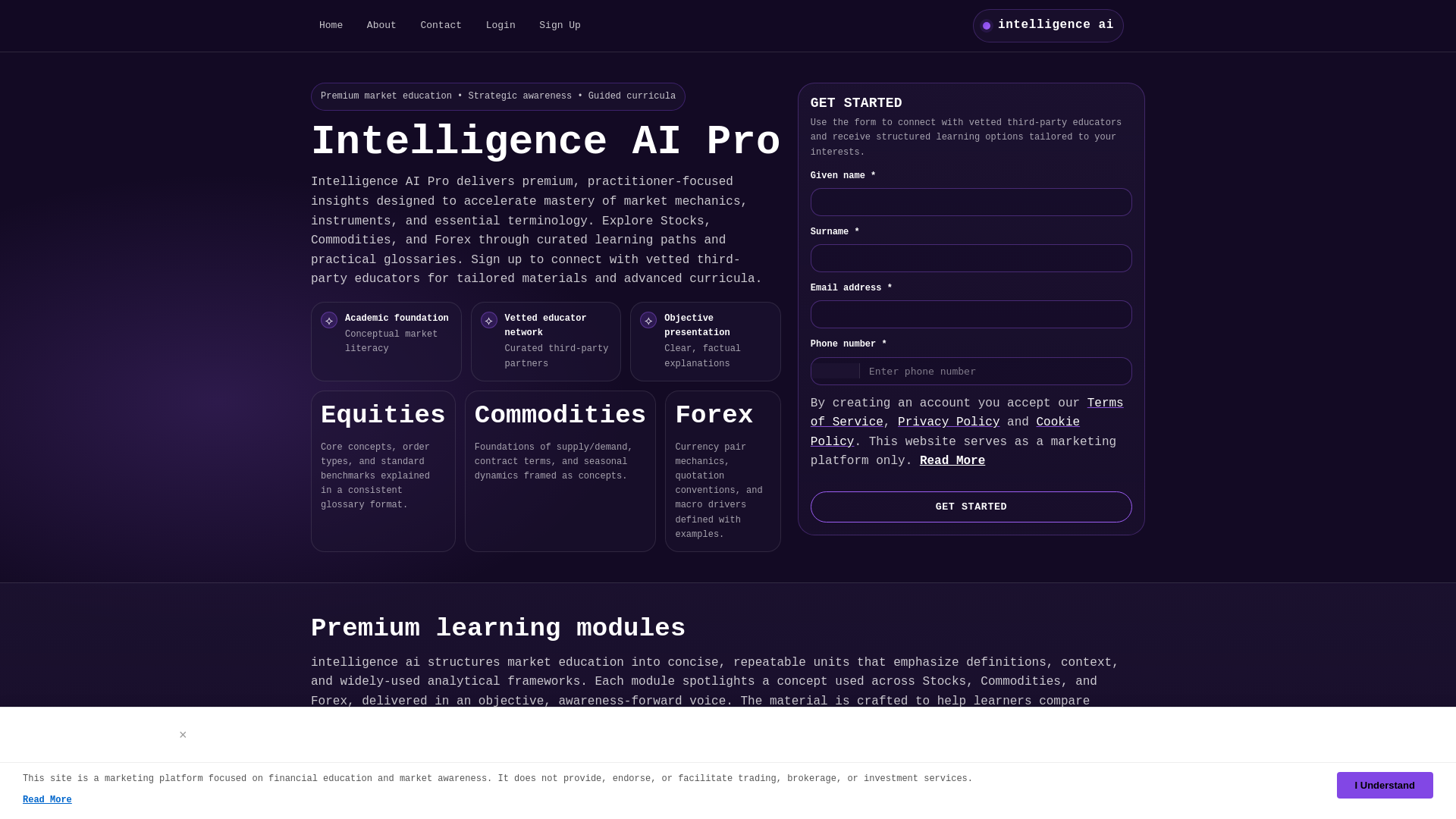 website screenshot of https://intelligenceai-pro.pages.dev/