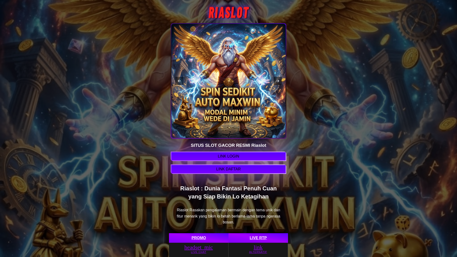 website screenshot of https://ricisriaslot.pages.dev/