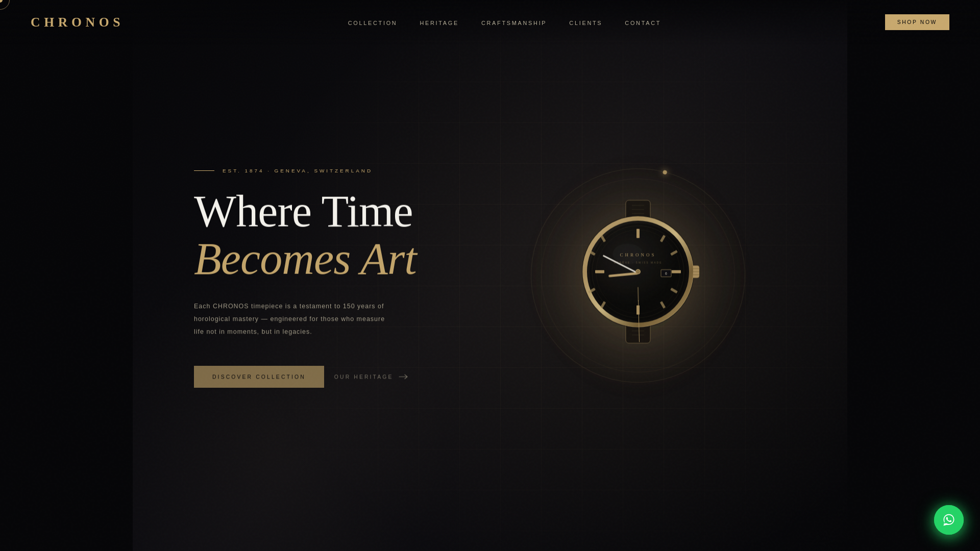 website screenshot of https://chronoswatches.co.in