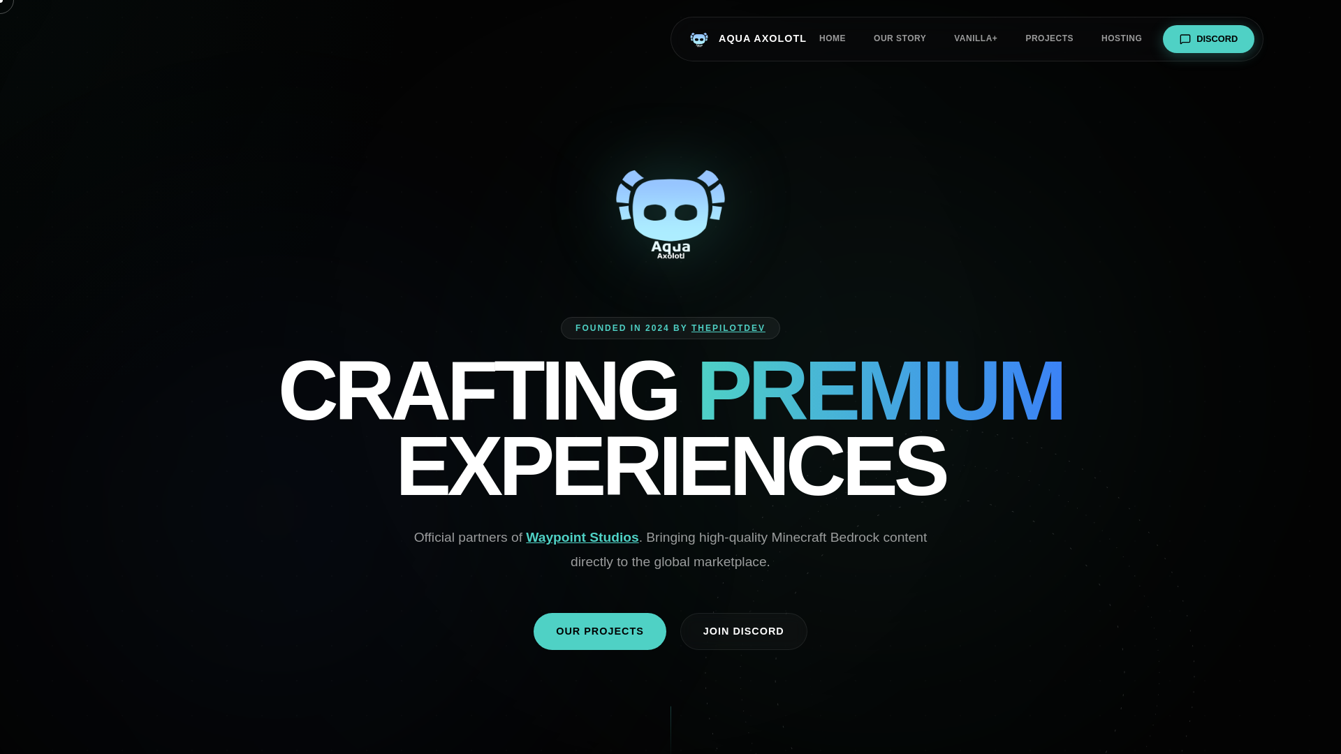website screenshot of https://aqua-axolotl-studios.pages.dev/