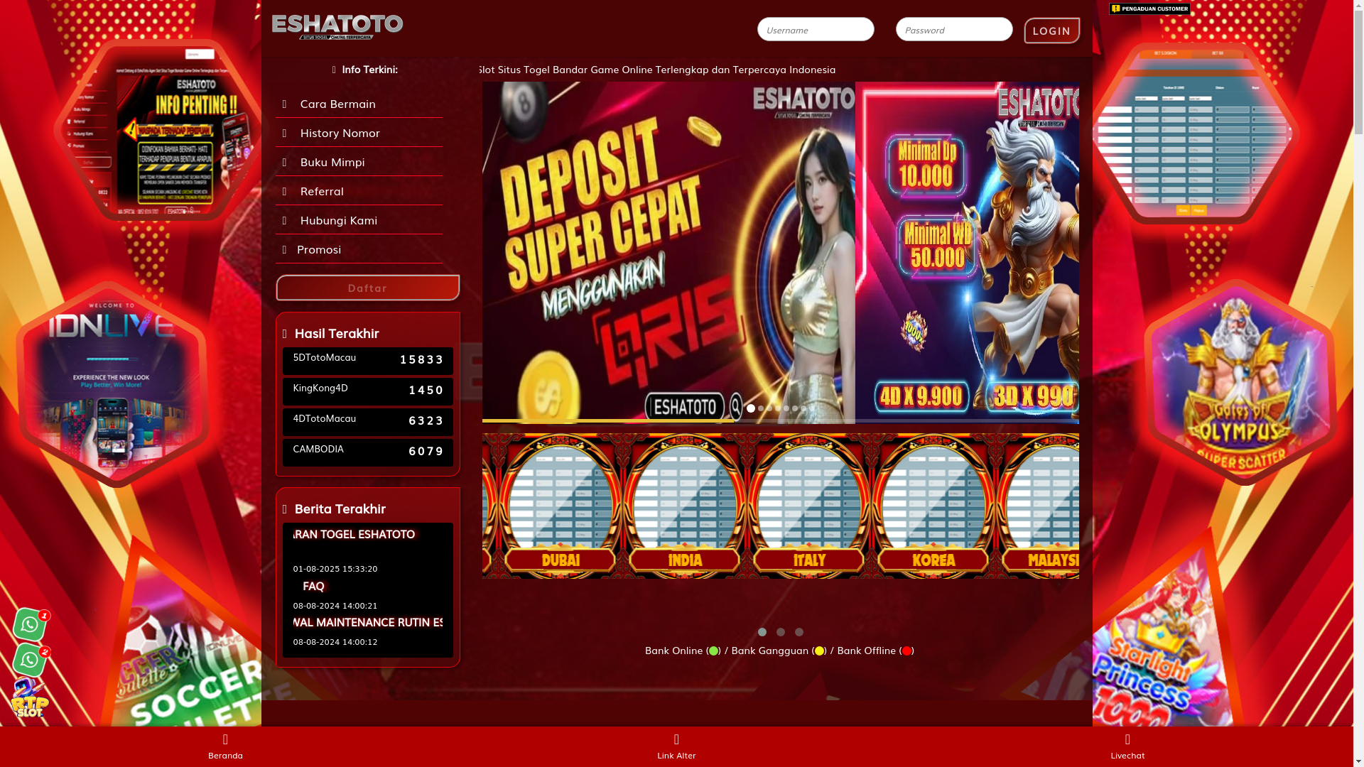 website screenshot of https://eshaplay30.site/