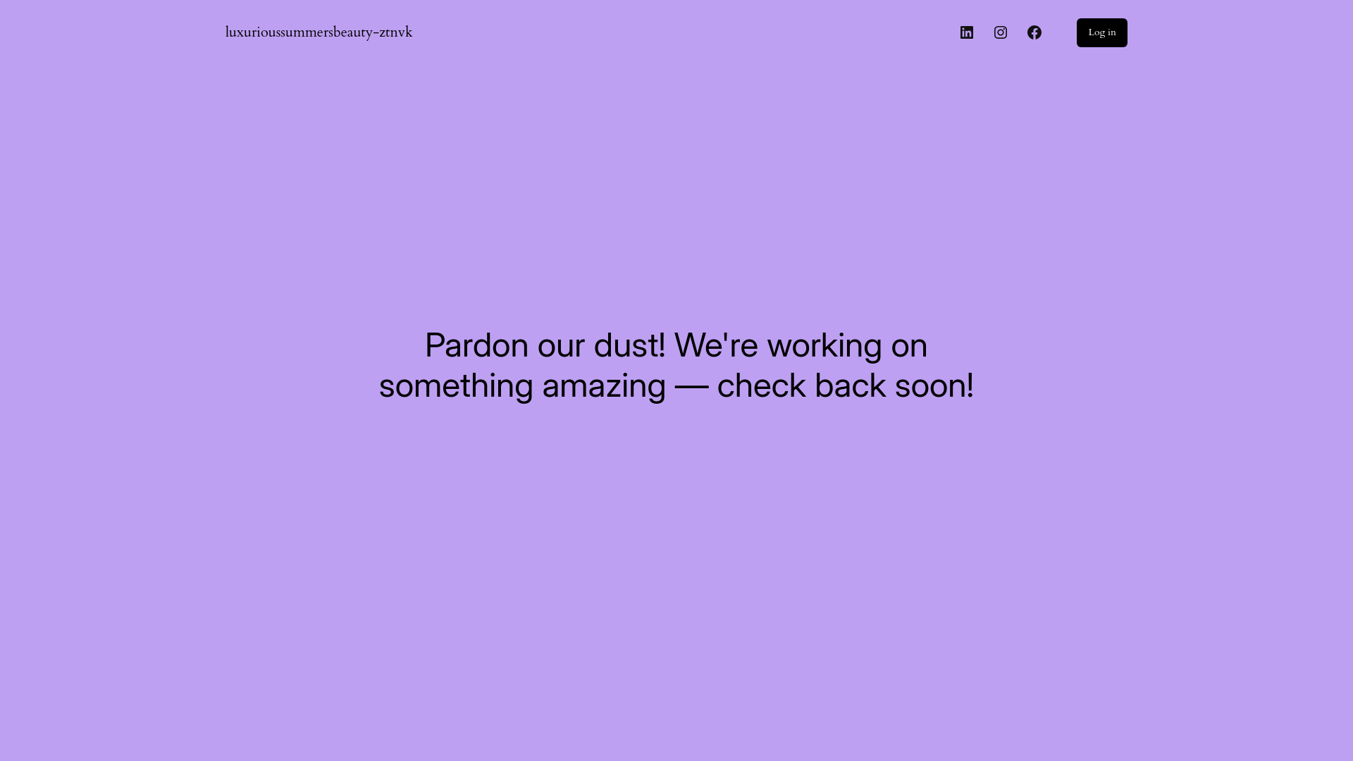 website screenshot of https://luxurioussummersbeauty.com/