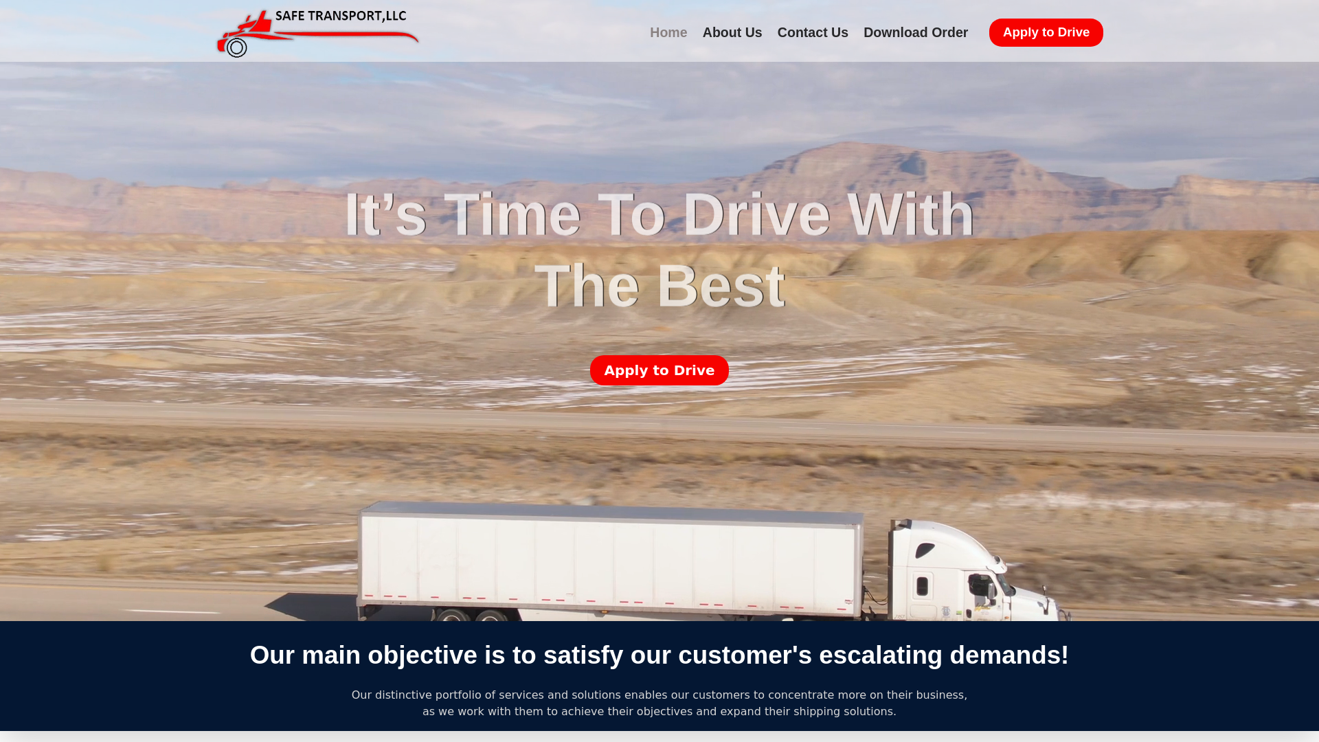 website screenshot of https://secureeurotrucking.com/