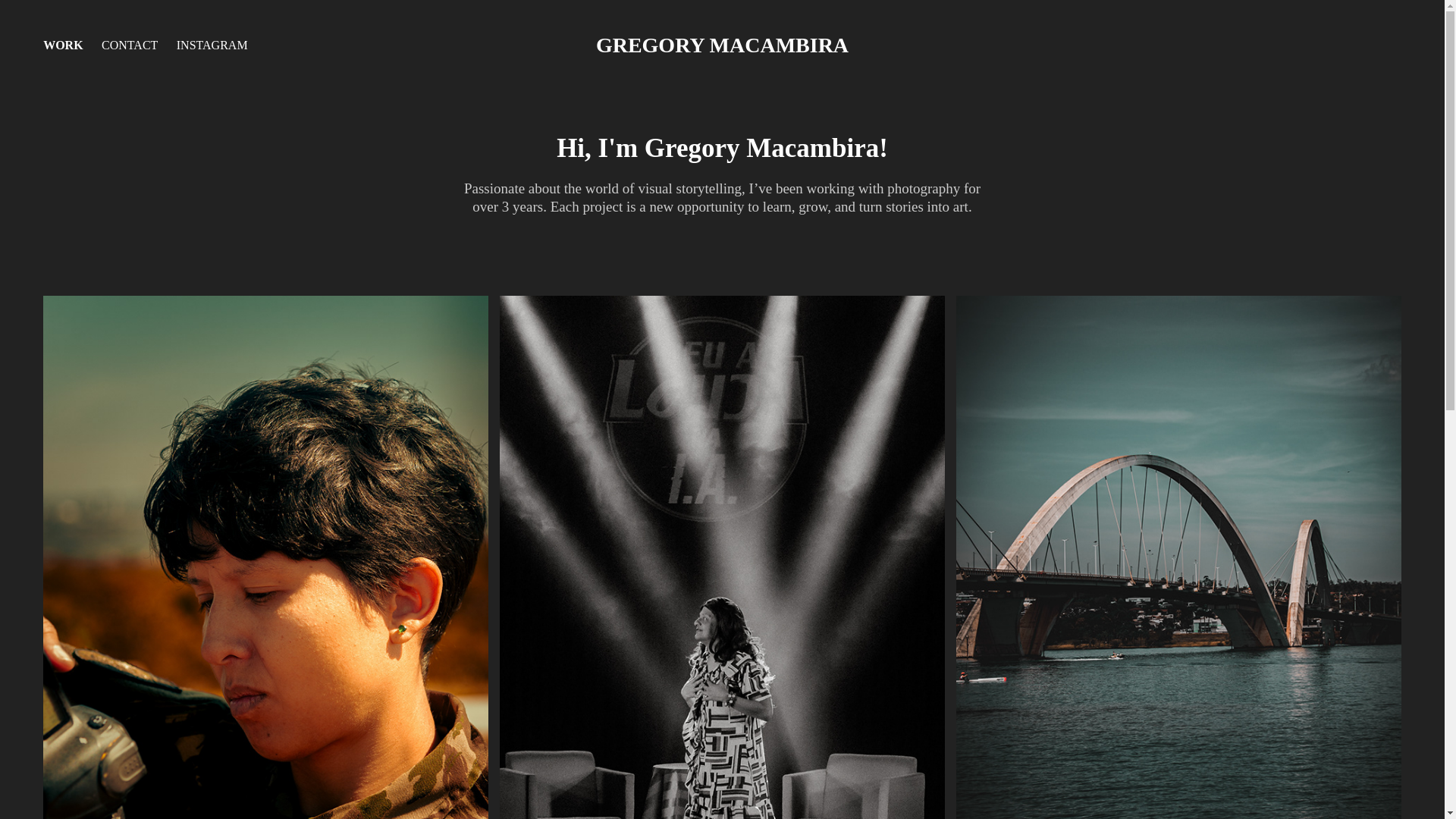 website screenshot of https://gregorymacambira.online/