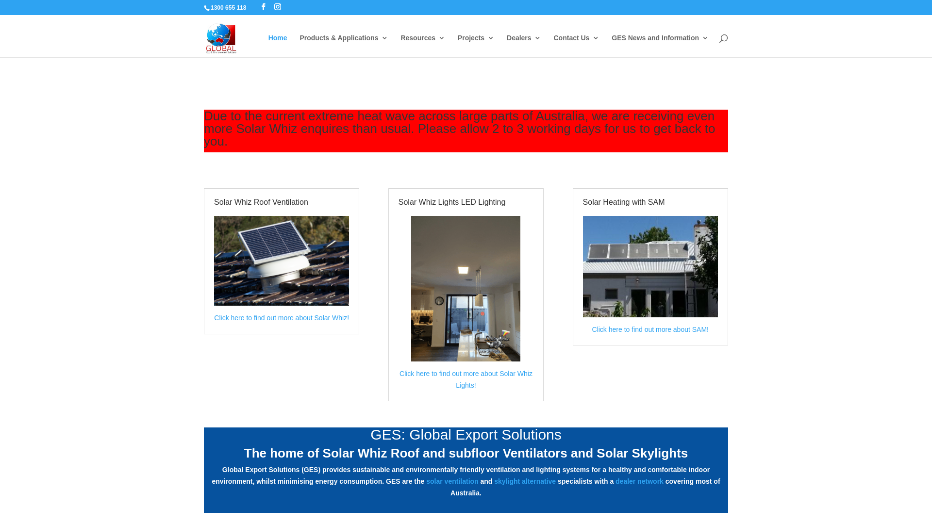 website screenshot of https://ges.com.au/