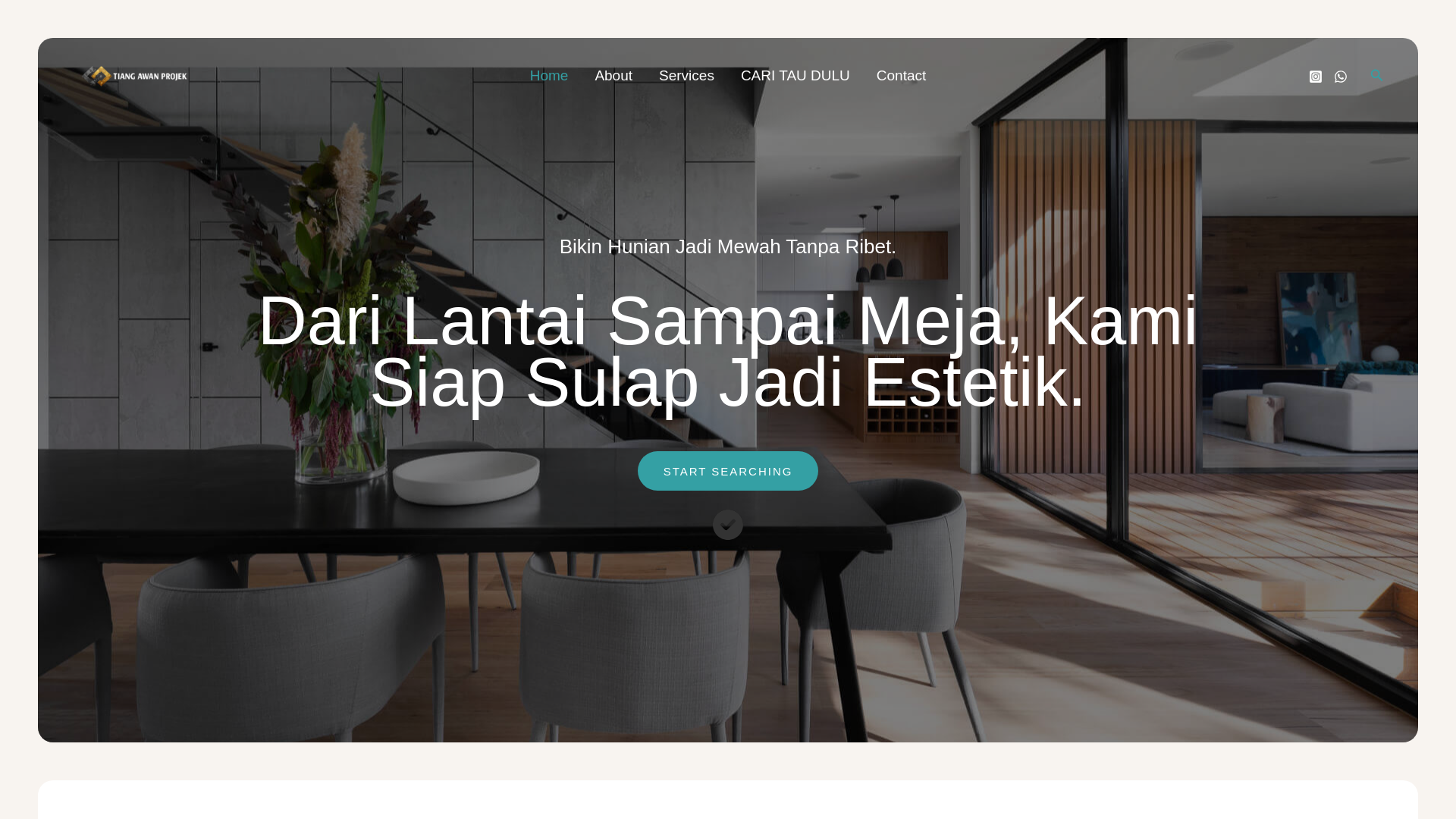 website screenshot of https://tiangawanprojek.com/