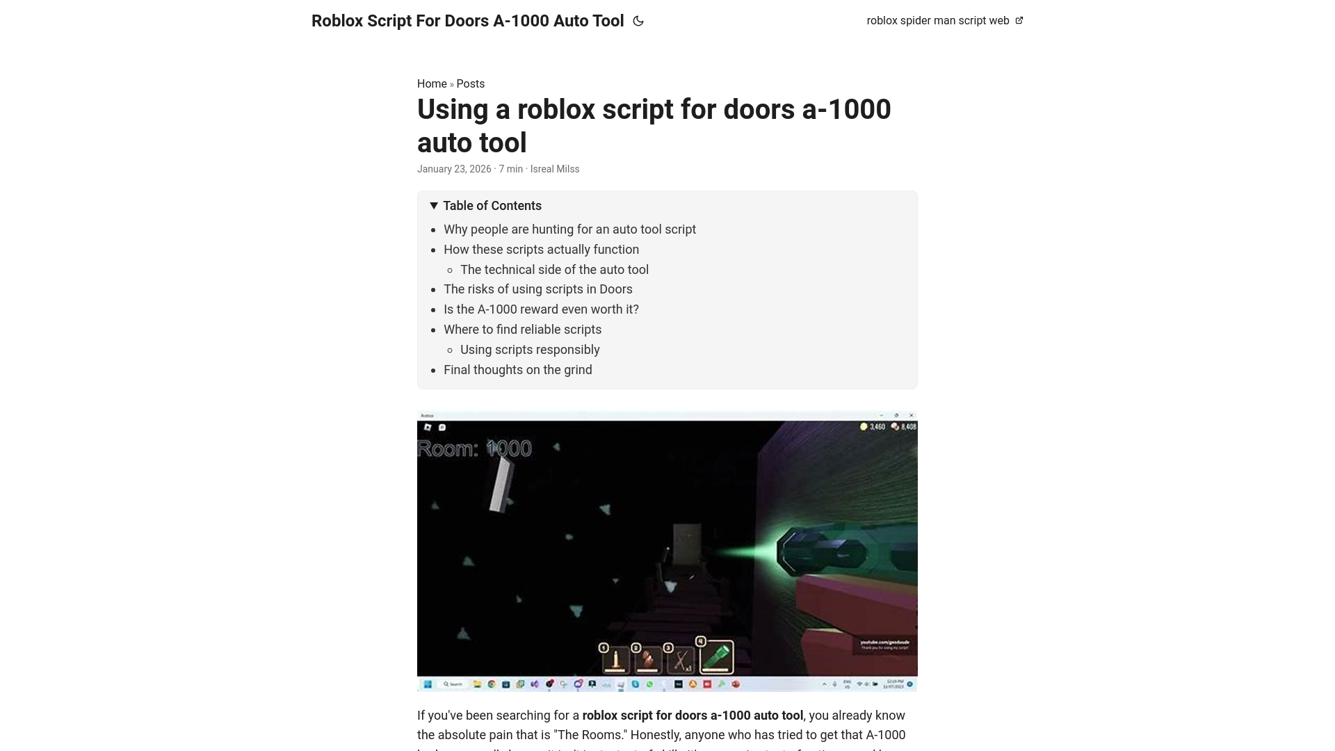 website screenshot of https://roblox-script-for-doors-a-1000-auto-tool.pages.dev/