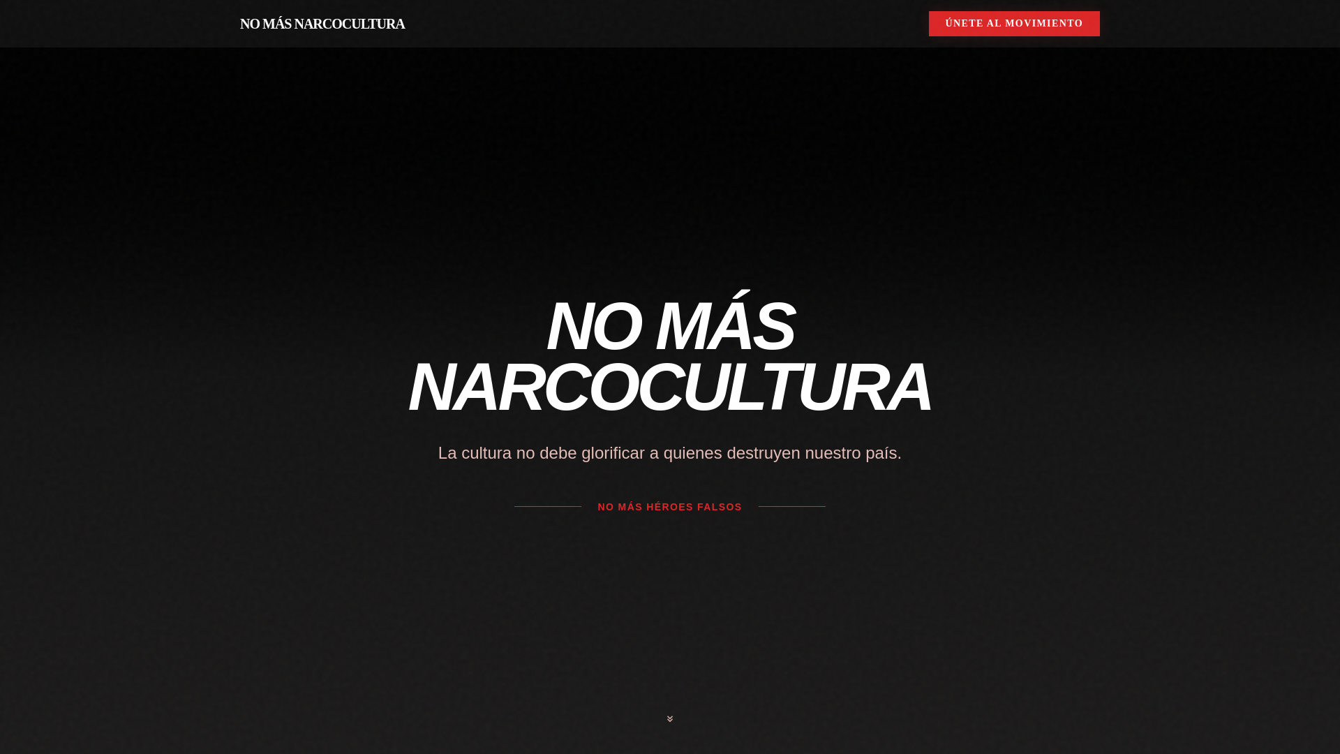 website screenshot of https://nomasnarcocultura.com/