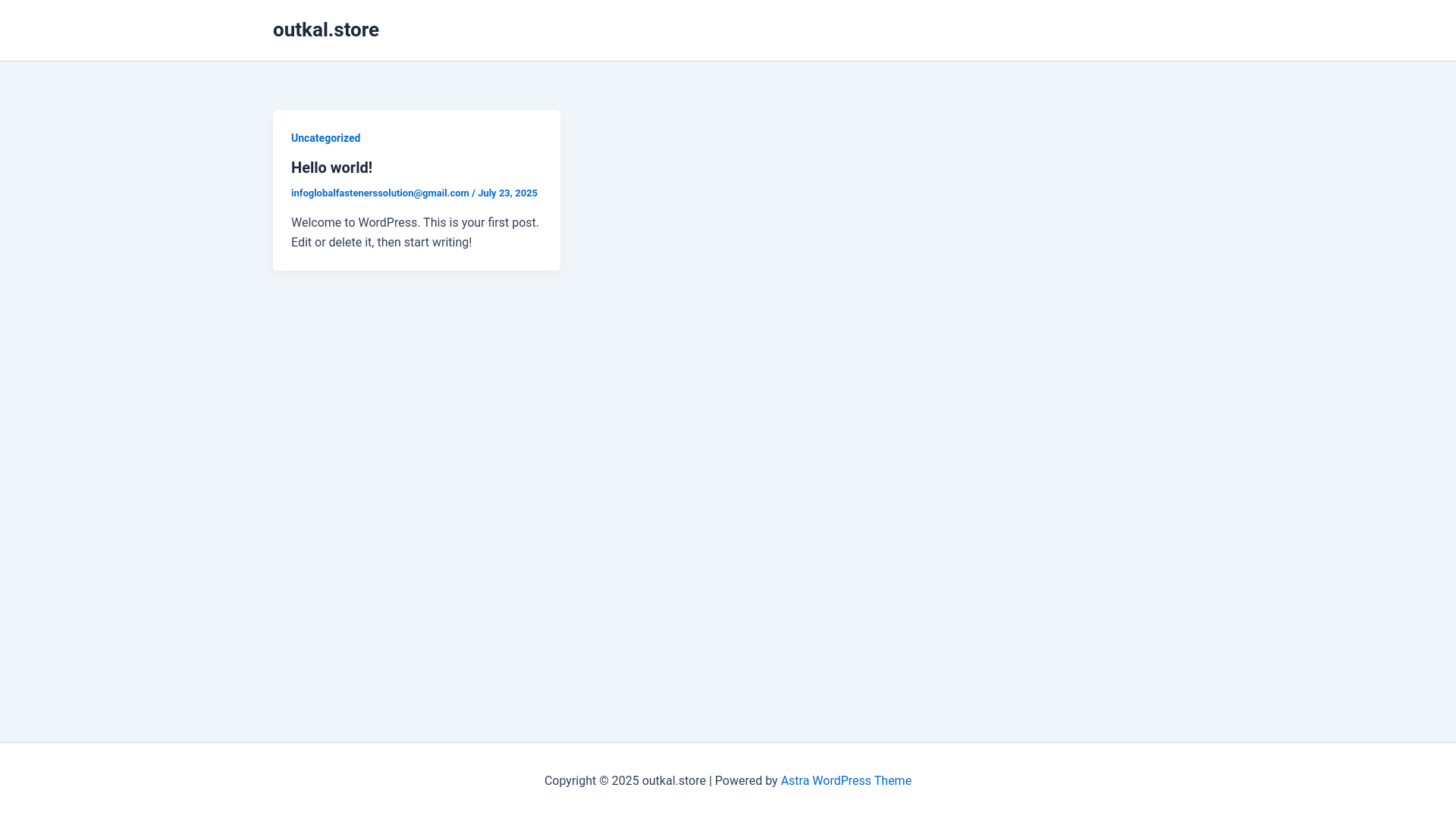 website screenshot of https://outkal.store/