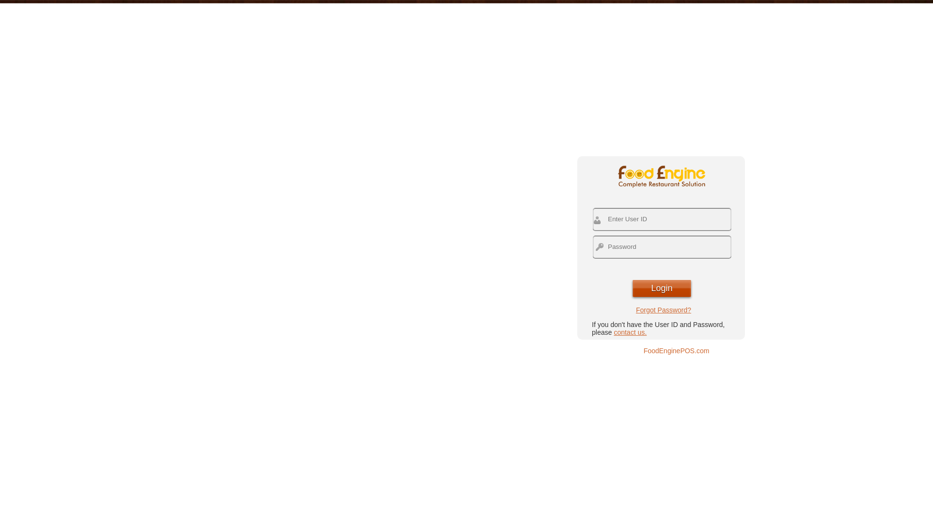 website screenshot of https://cloud.foodenginepos.com/