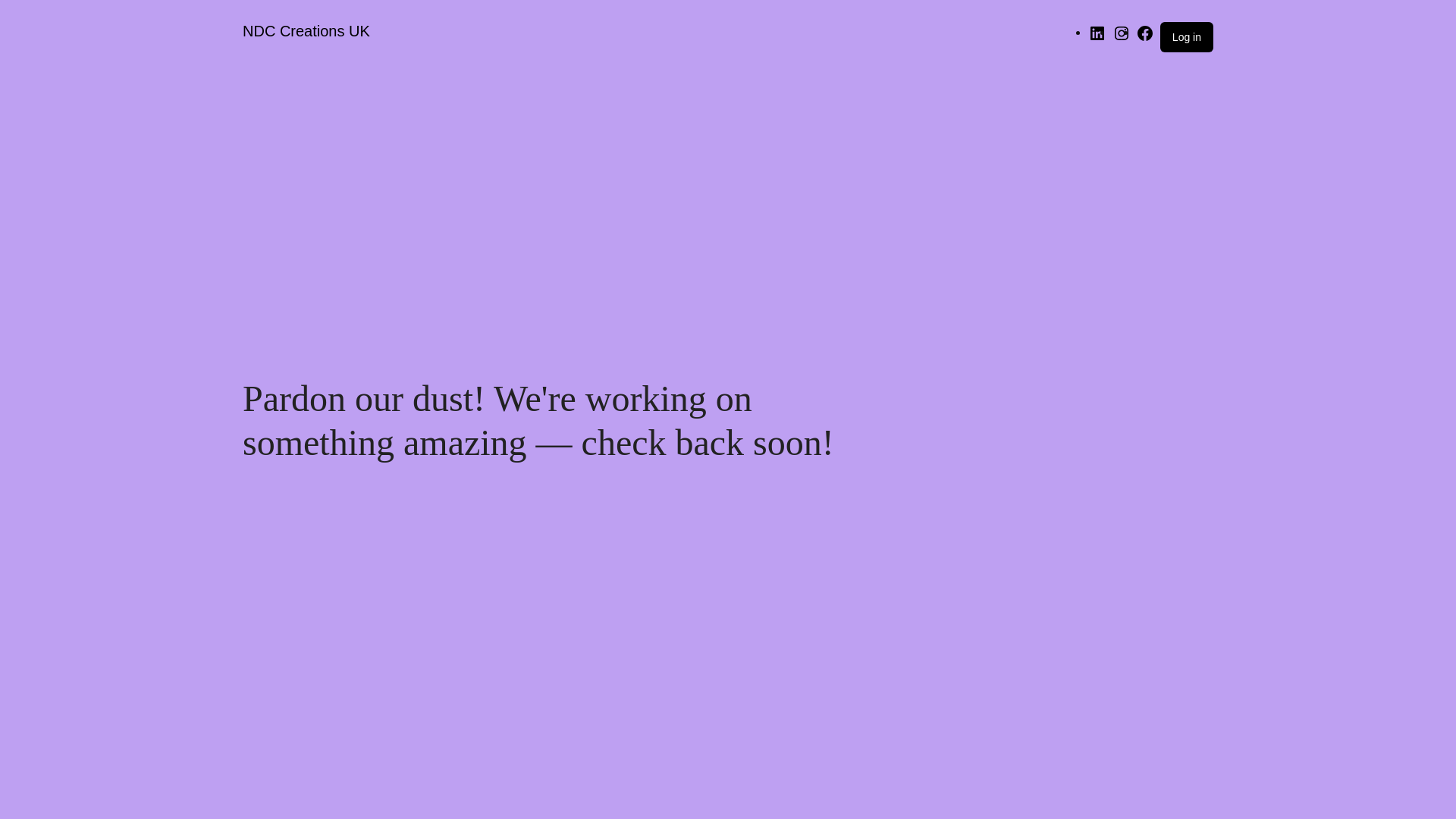 website screenshot of https://ndccreations.co.uk/