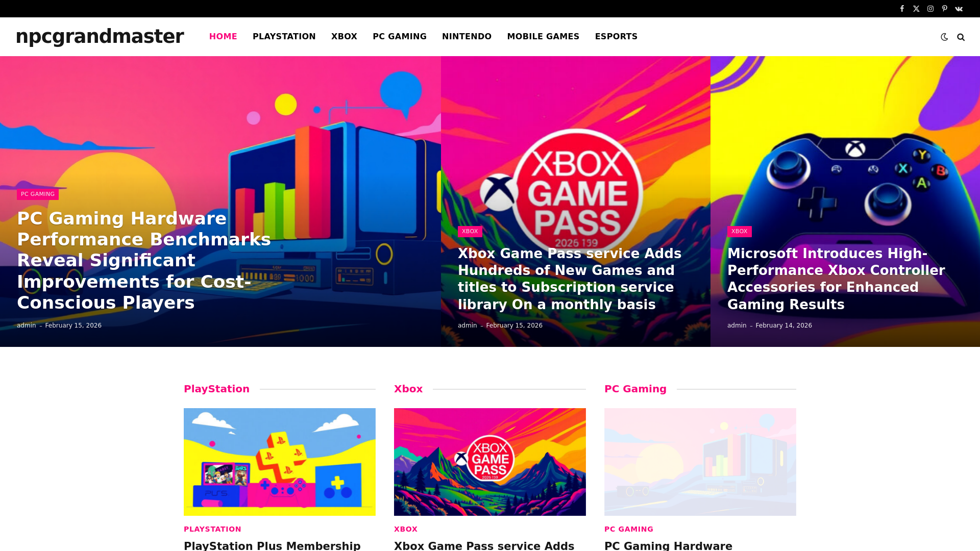 website screenshot of https://npcgrandmaster.co.uk/