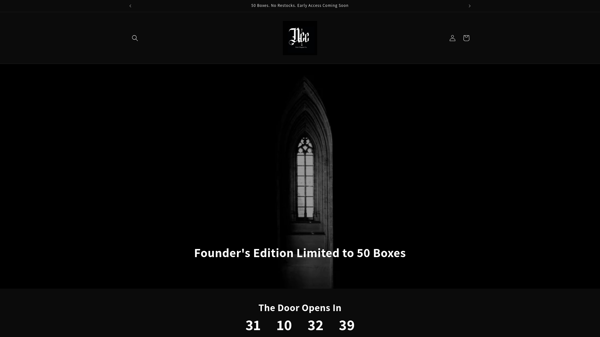 website screenshot of https://noirchapterco.com/