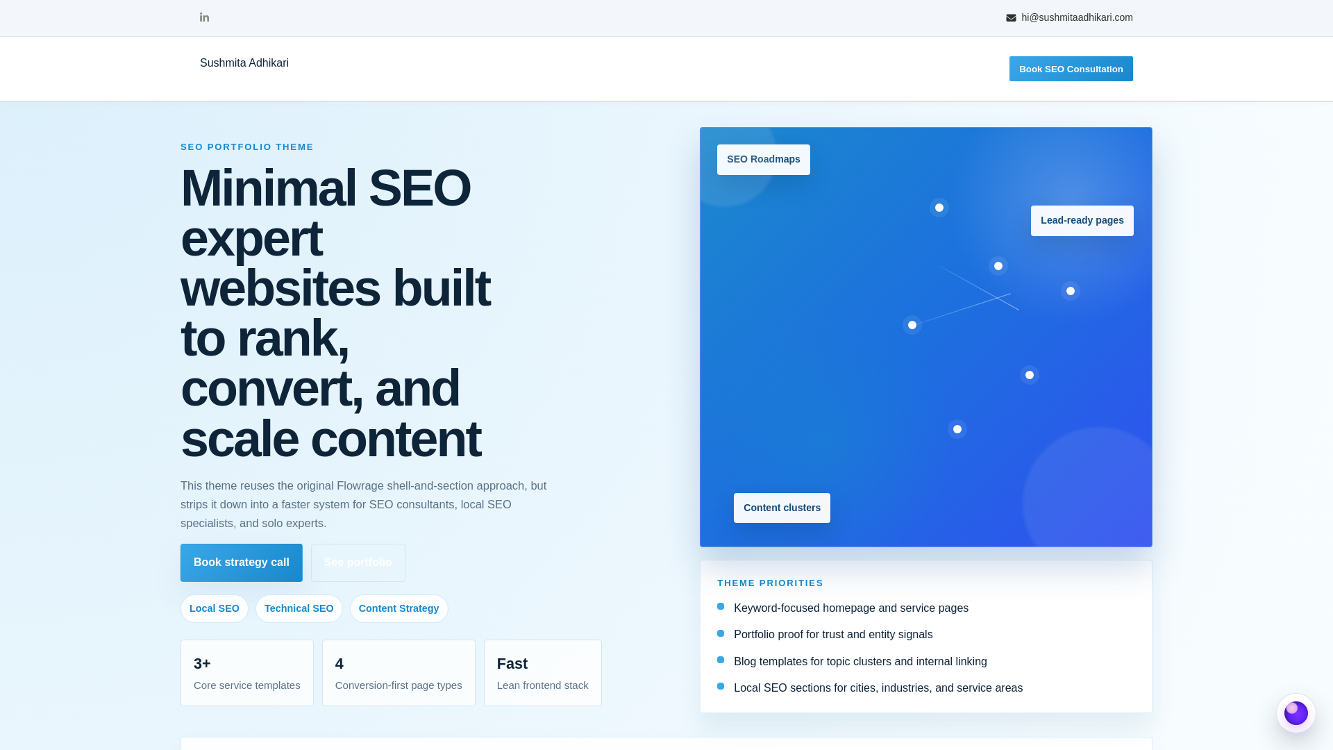 website screenshot of https://sushmitaadhikari.com/