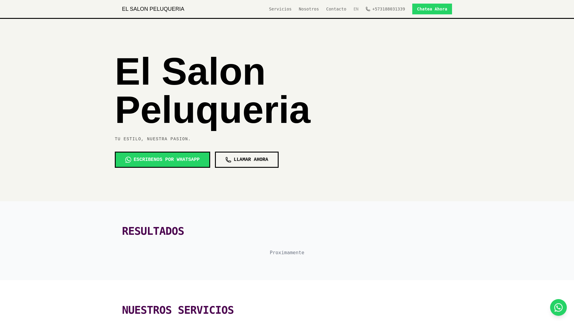 website screenshot of https://el-salon-peluqueria.pages.dev/