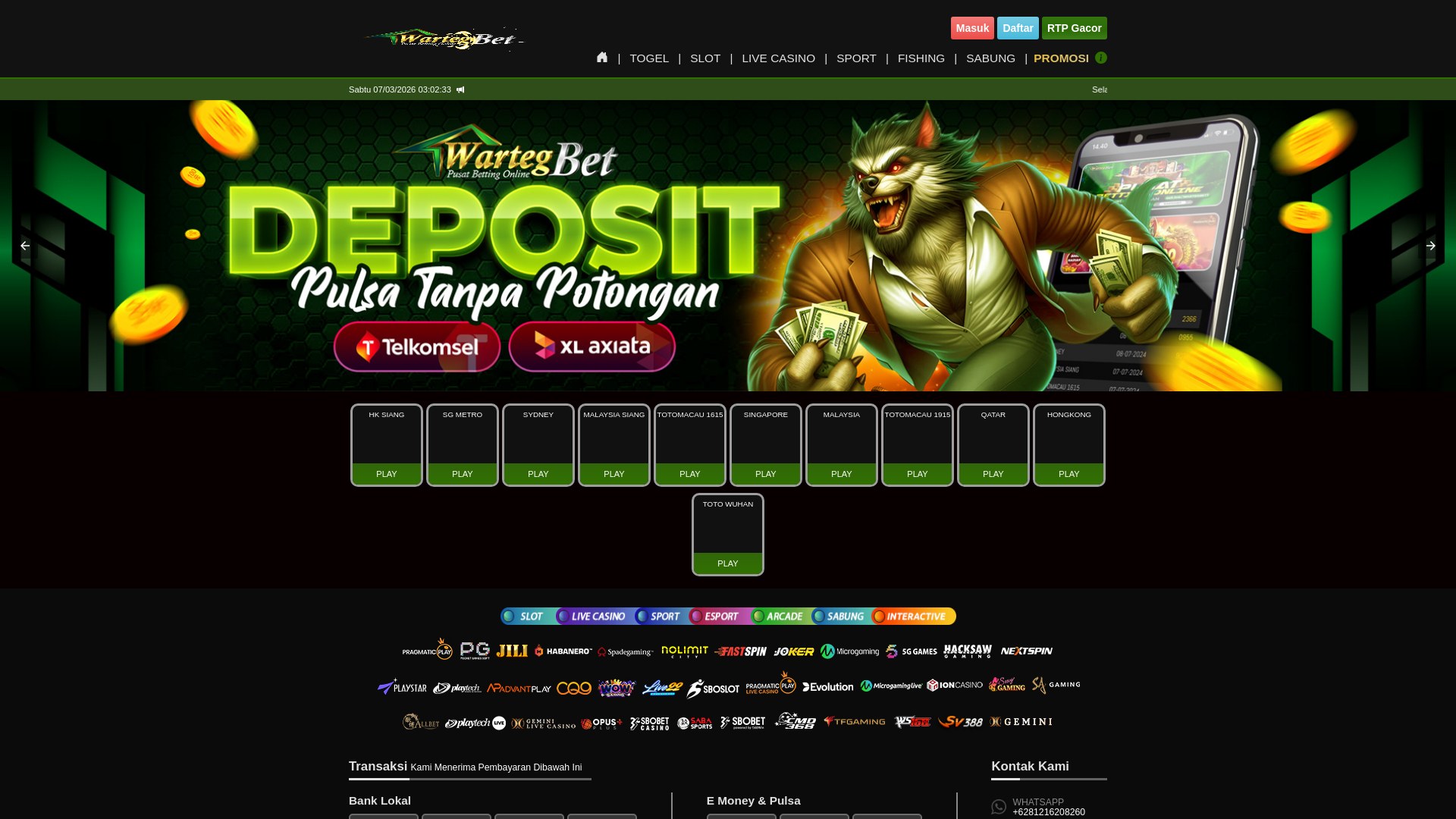 website screenshot of https://warteg-bet.site/