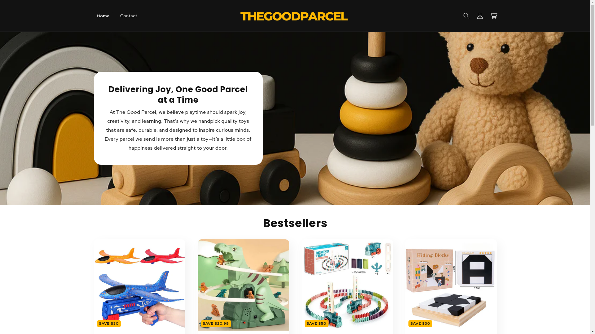 website screenshot of https://thegoodparcel.shop/