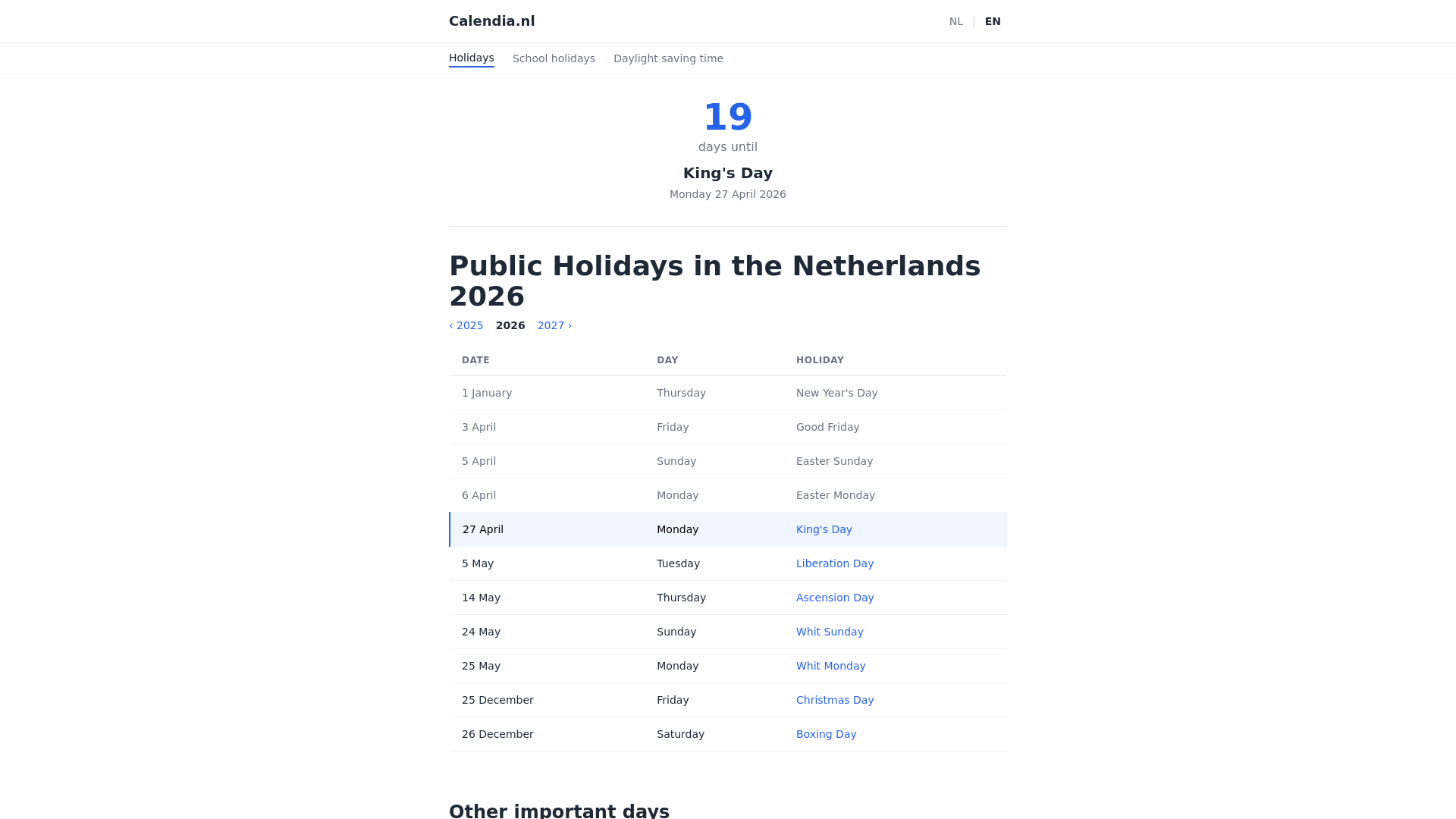 website screenshot of https://calendia.nl/