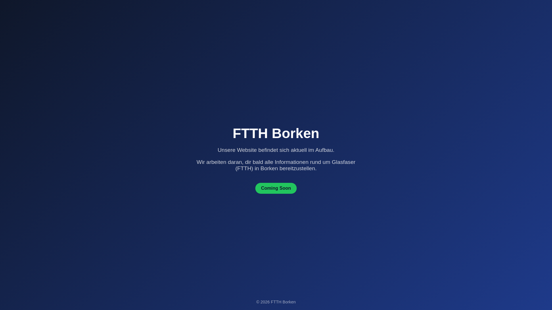 website screenshot of https://ftthborken.de