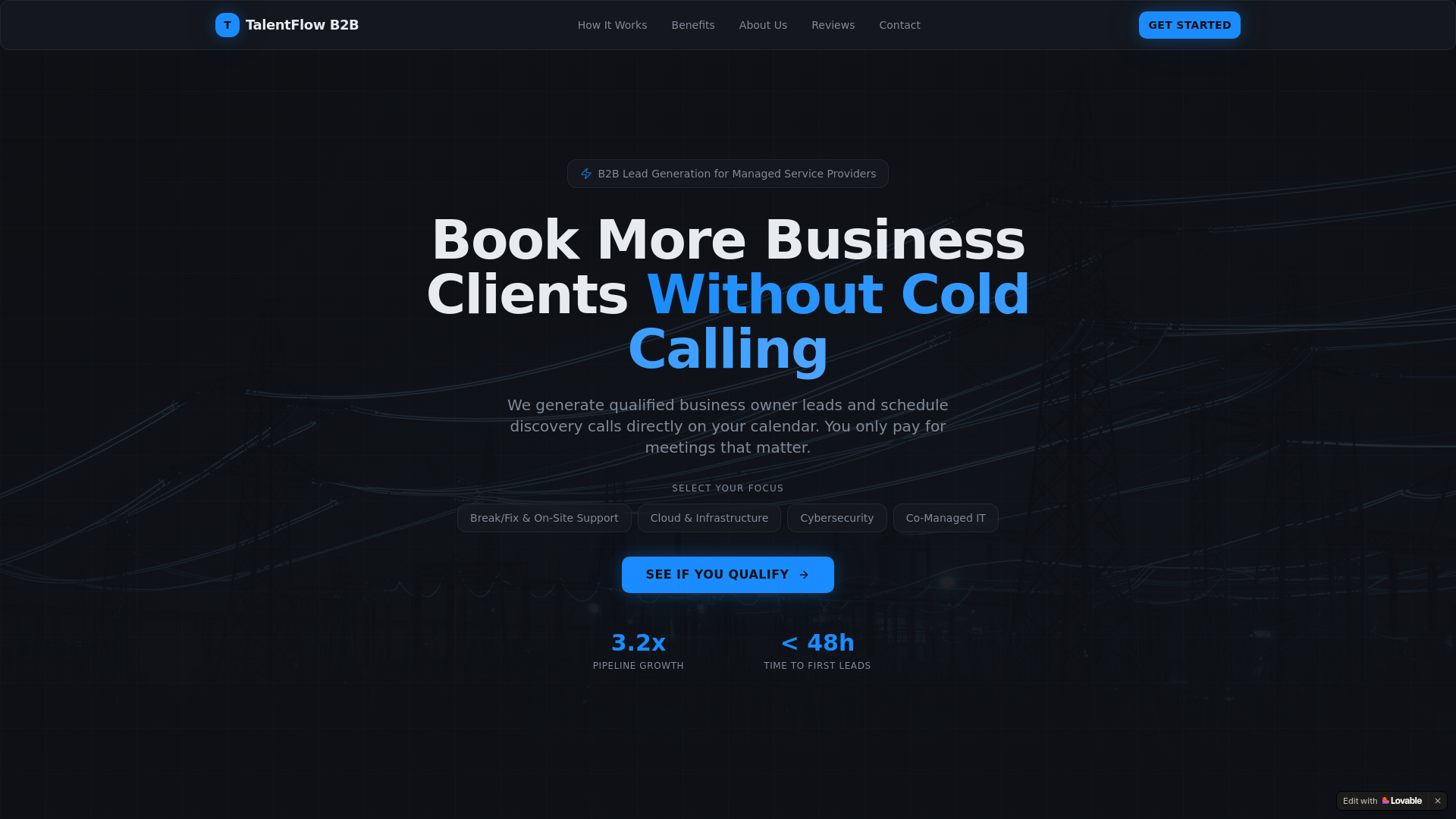 website screenshot of https://talentflowpros.com