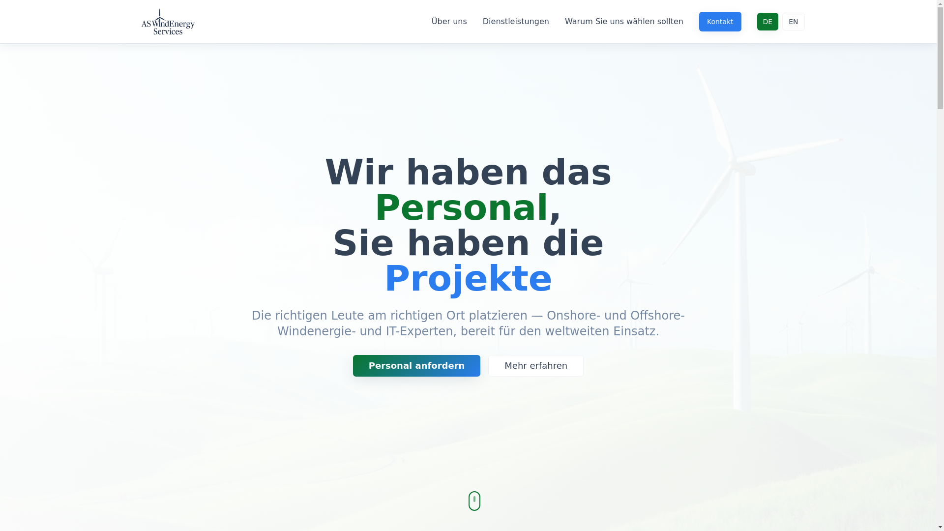website screenshot of https://aswindenergieservices.de/