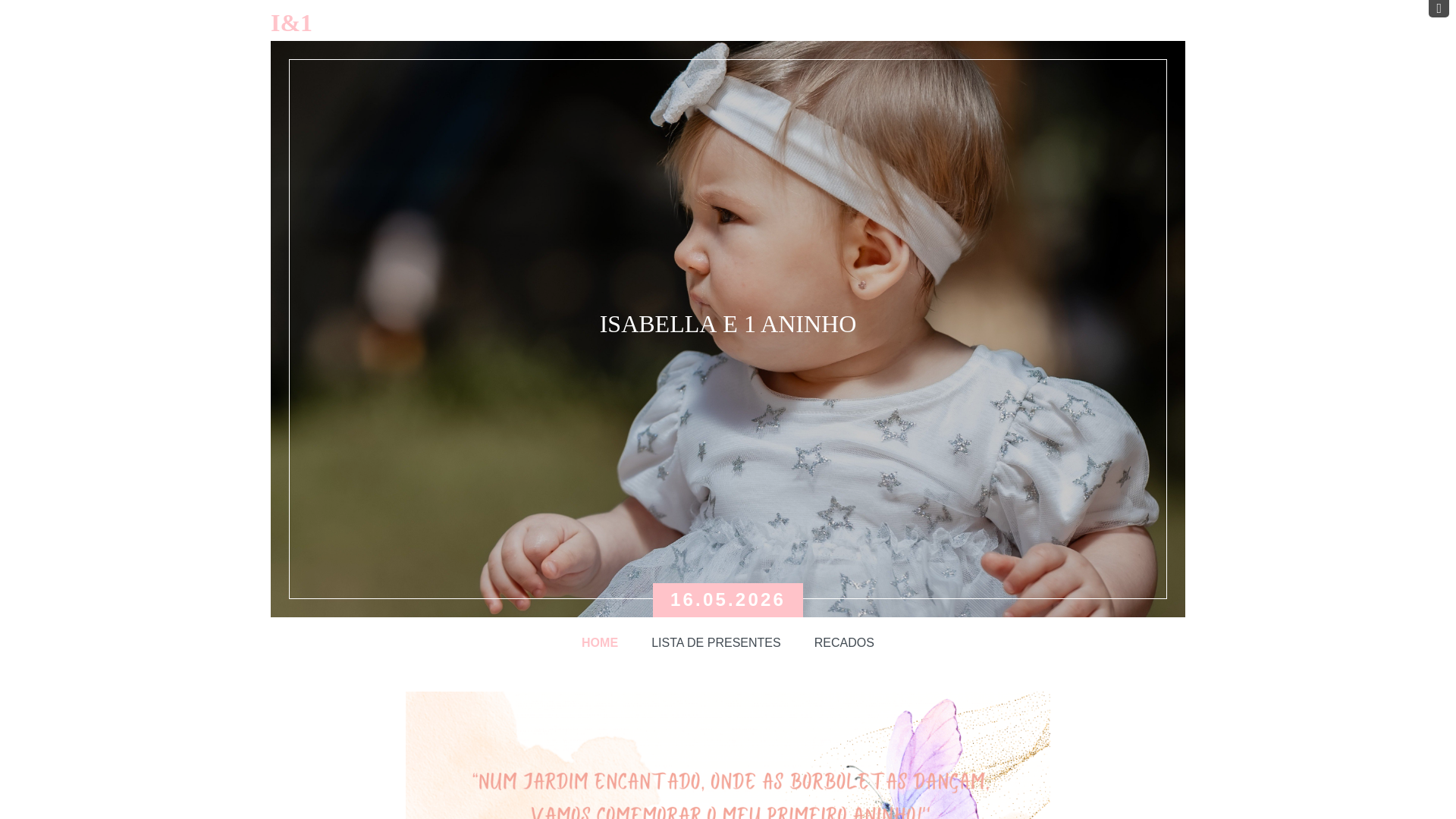 website screenshot of https://isabella1aninho.com.br/