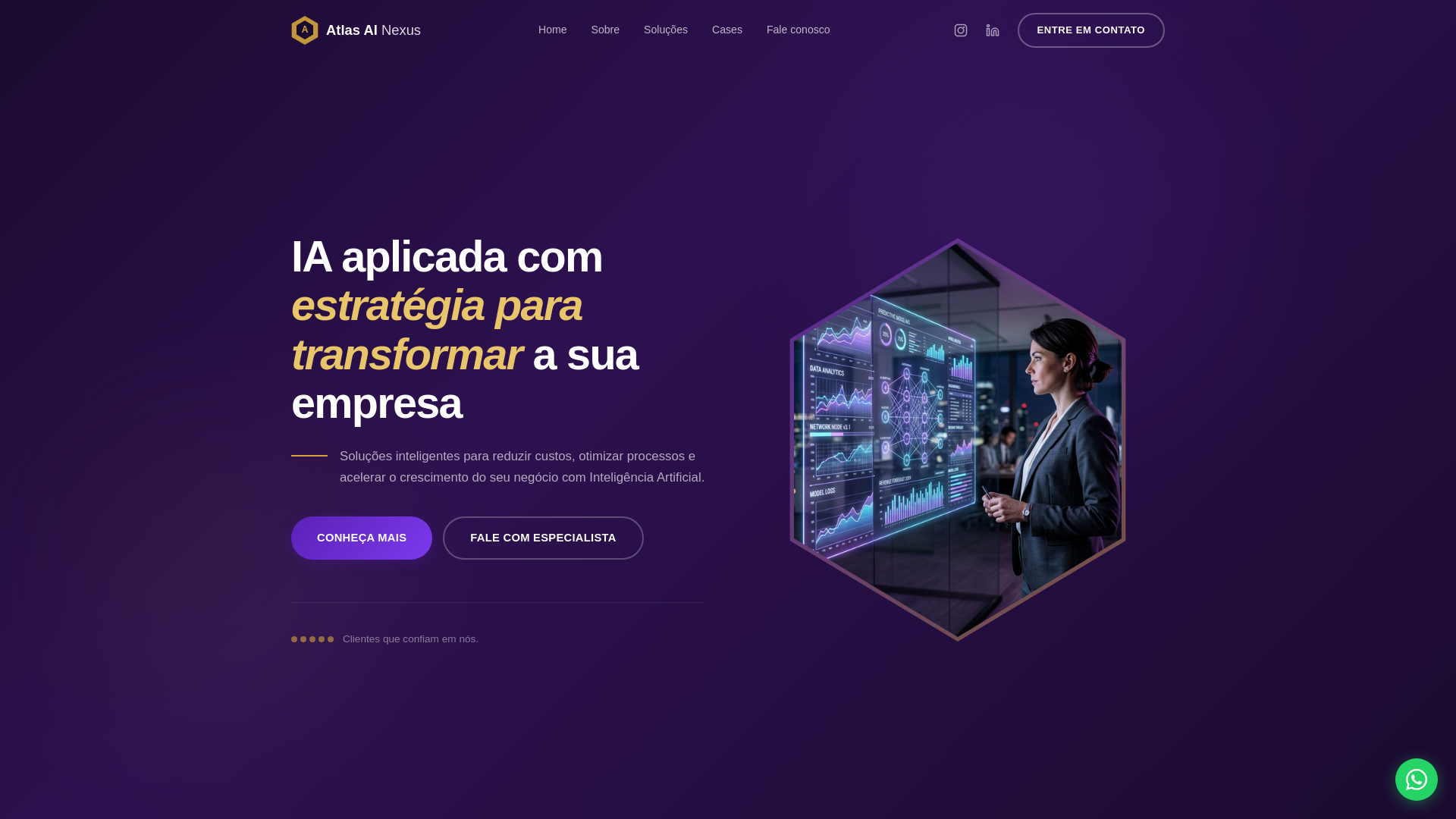 website screenshot of https://atlasainexus.com/