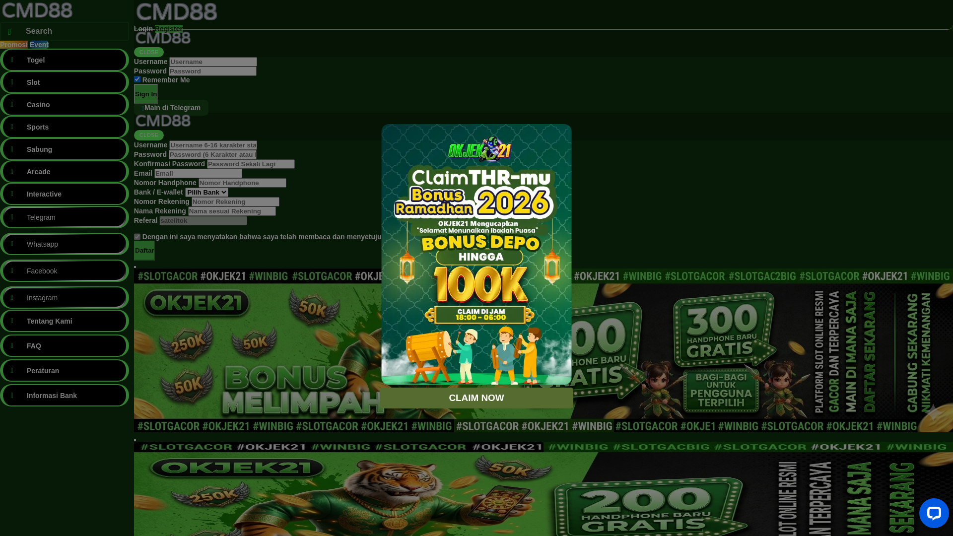 website screenshot of https://cmd88slot.net/