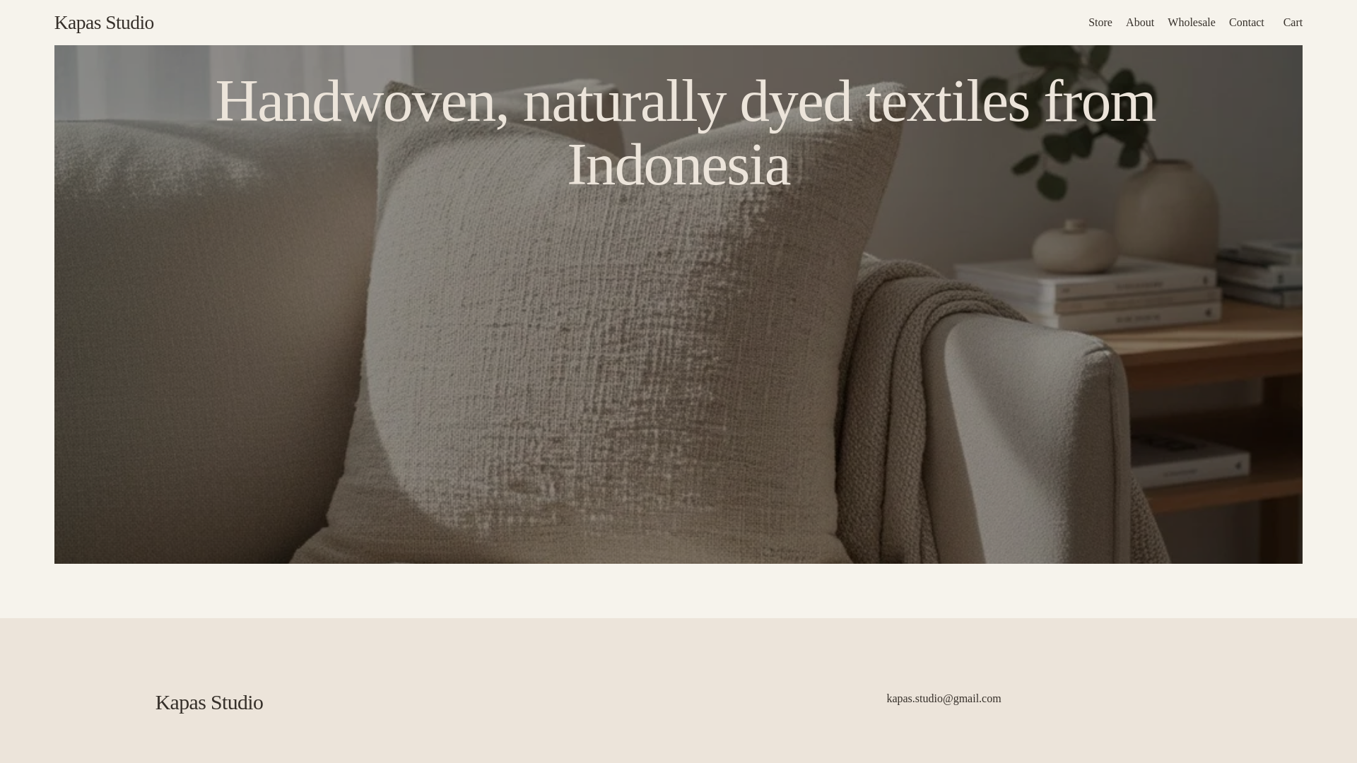 website screenshot of https://kapasstudiohome.com/