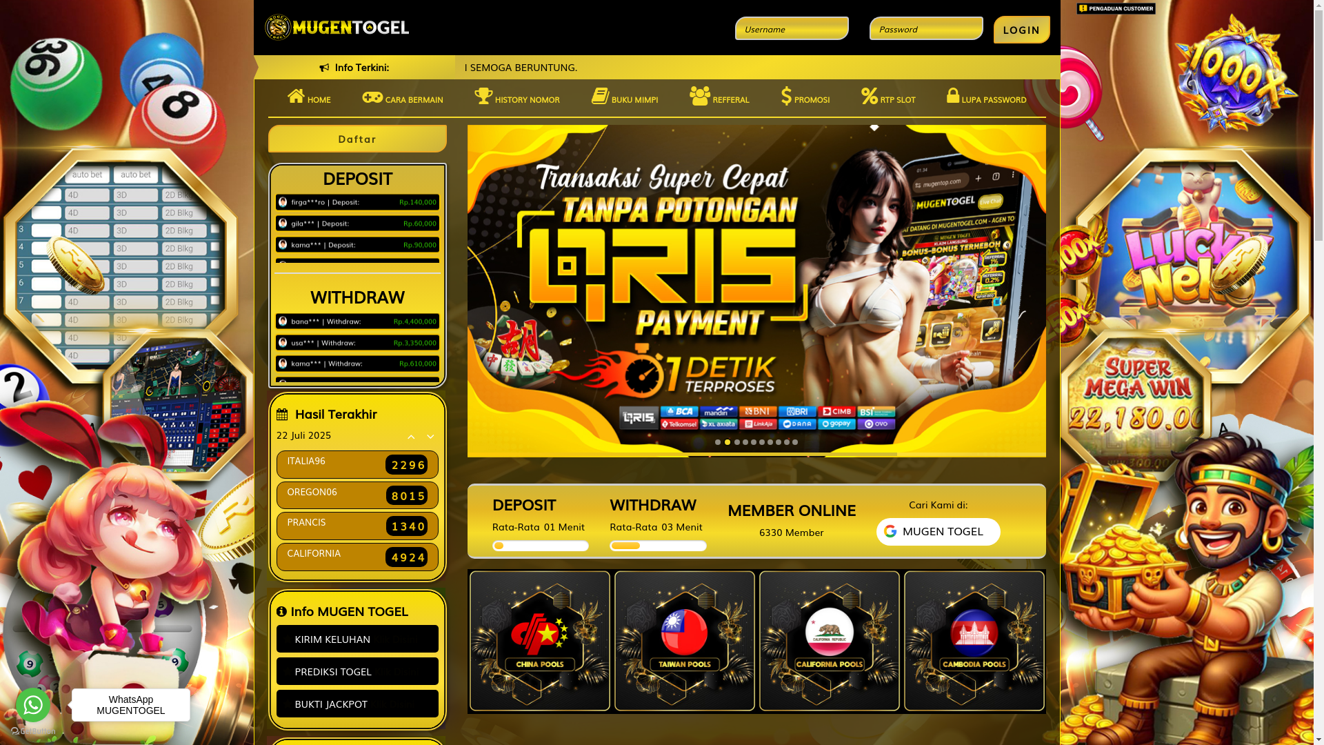 website screenshot of https://mugenkelas.com/